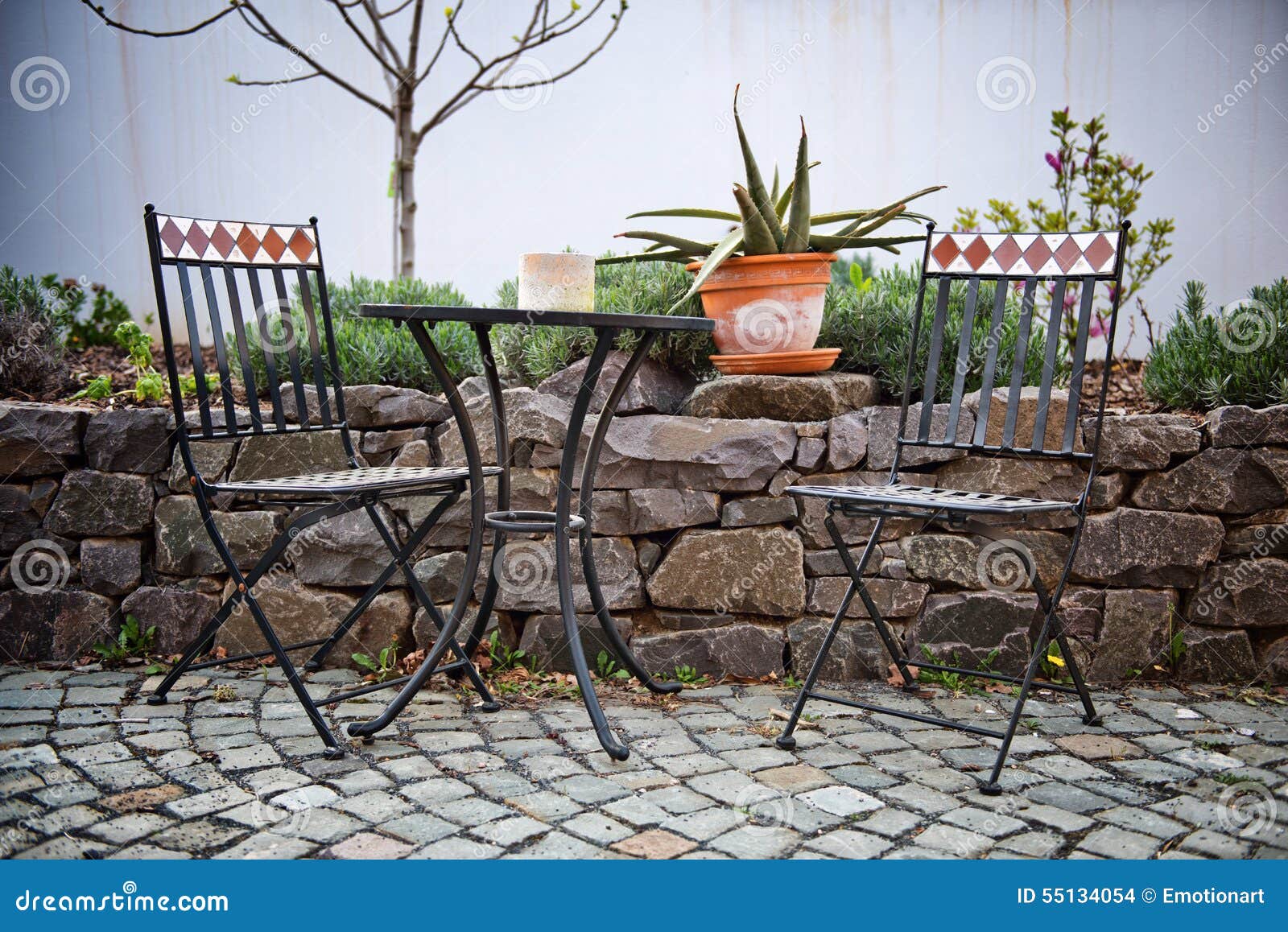 Cast Iron Garden Furniture On A Patio Stock Photo Image Of