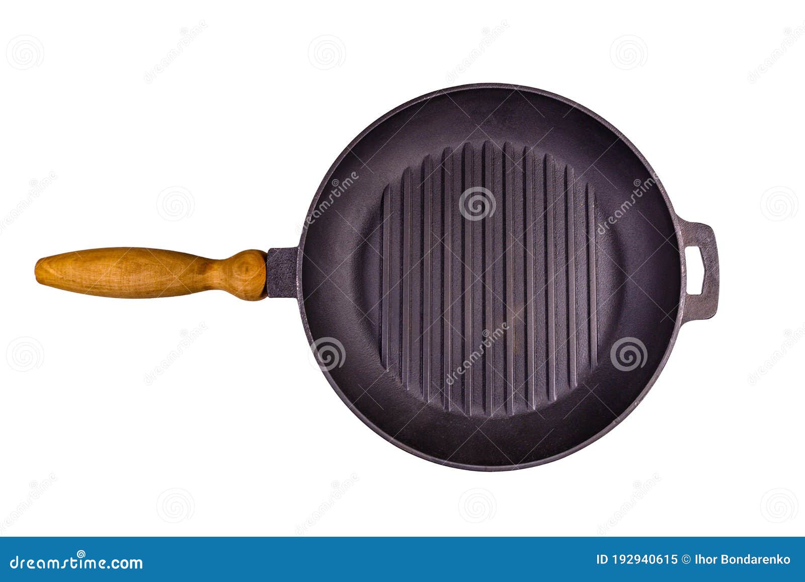 Cast Iron Grill Pan Isolated on a White Background Stock Image Image