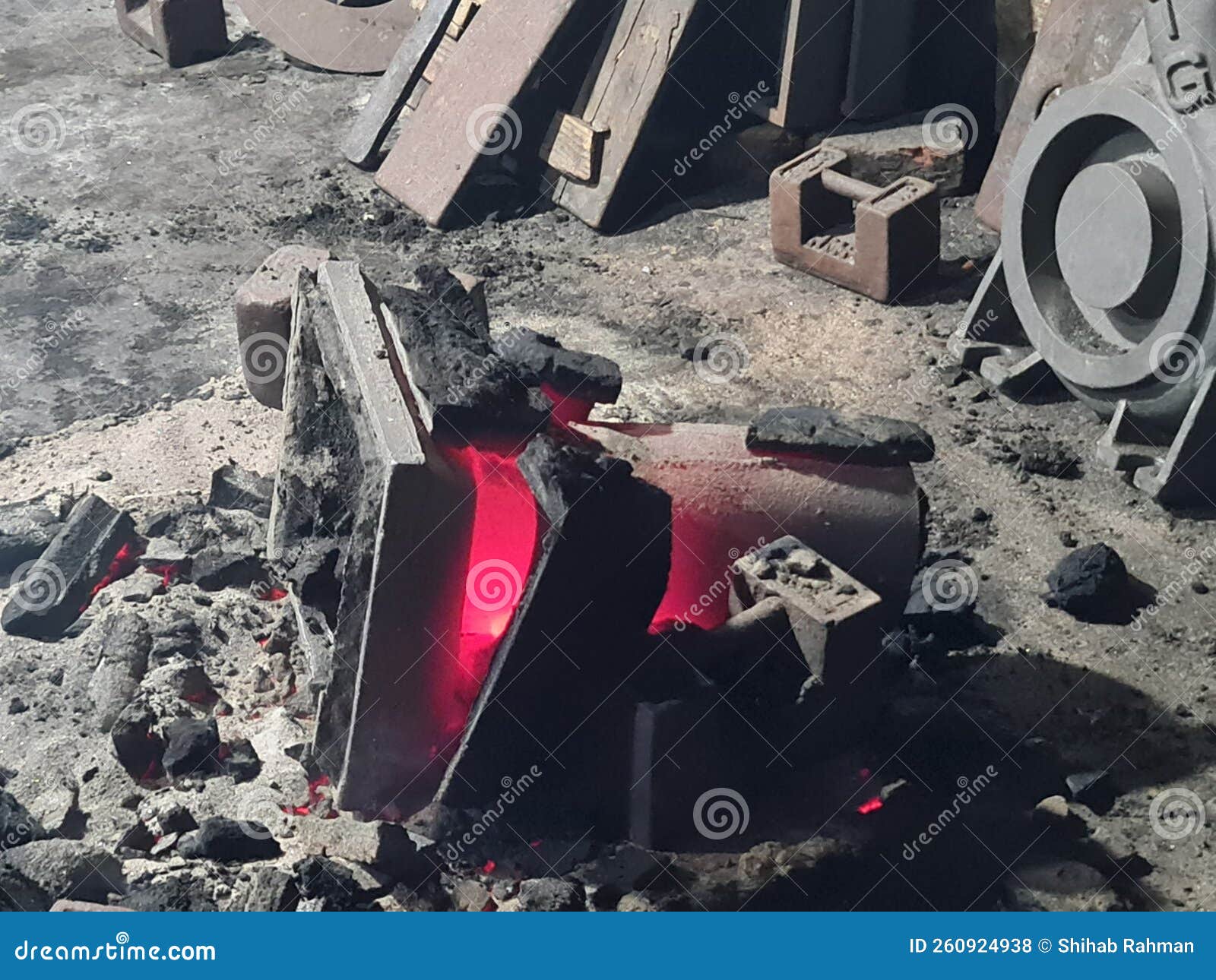 Cast Iron Making Process by Using Sand Mold Stock Photo Image of iron