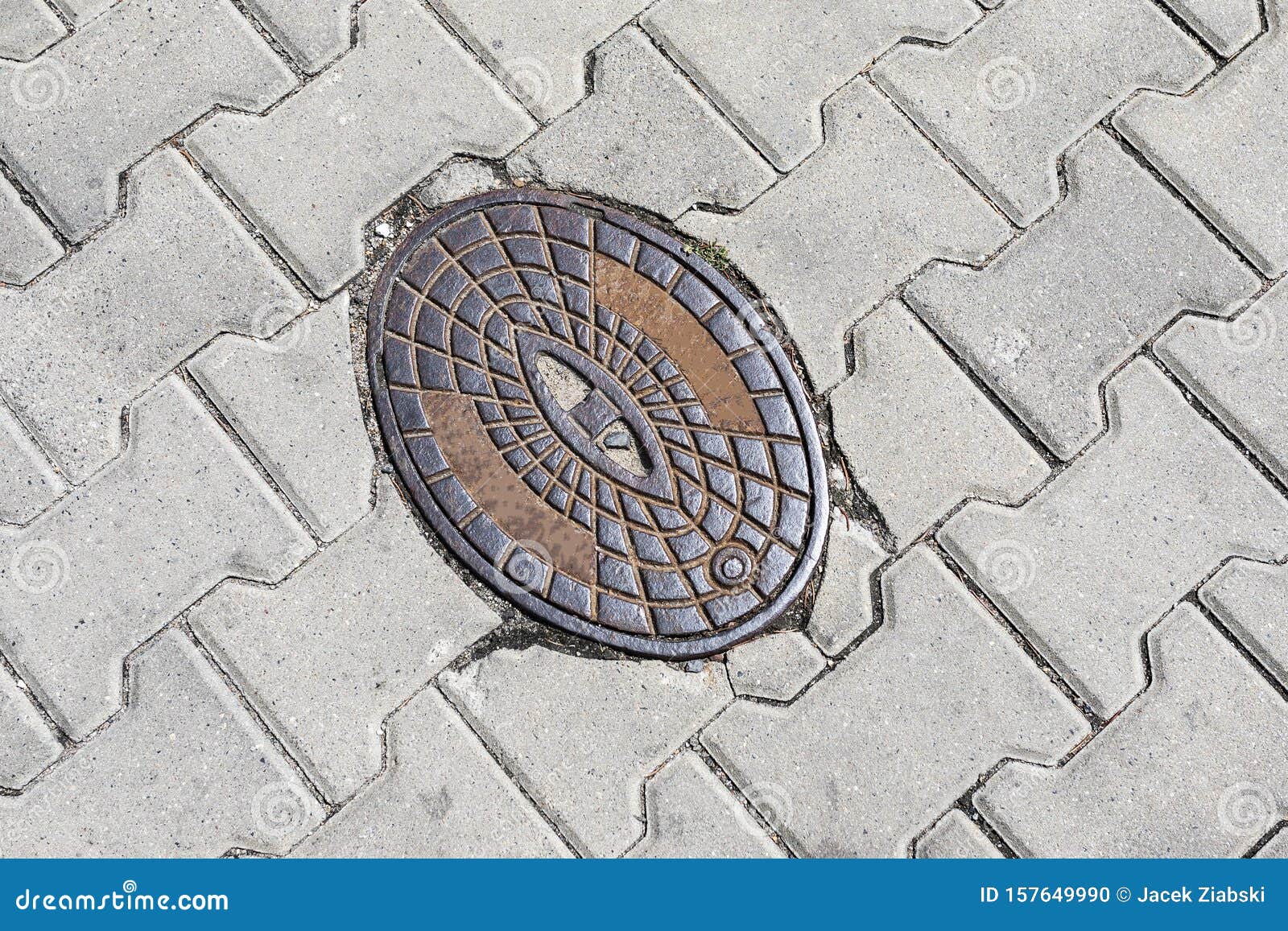 Fire Hydrant, Internal Fire Protection. Cast Iron Cover in the Street Stock Photo Image of