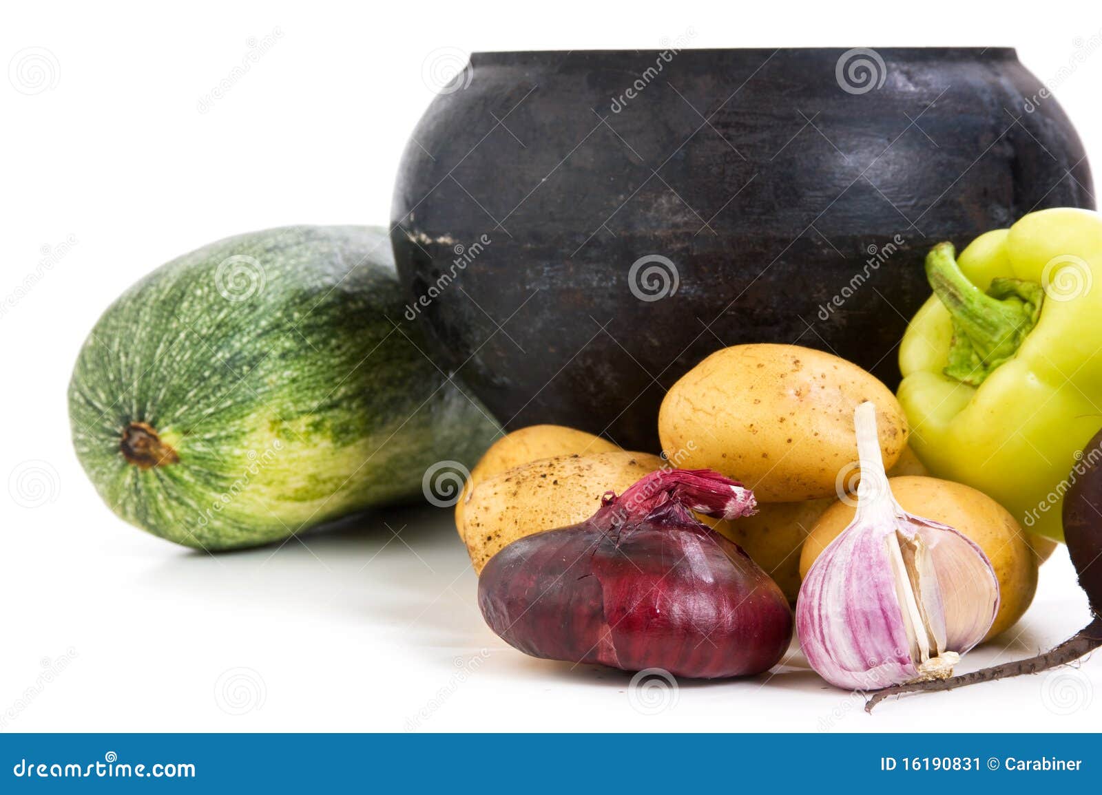 Cast Iron Pot with Vegetables Stock Image Image of utensil, kitchen