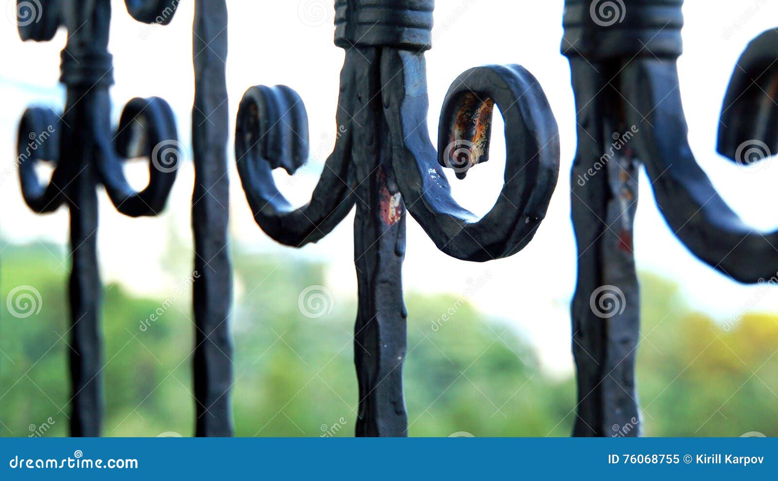 Cast iron and rust stock image. Image of balcony, bending 76068755