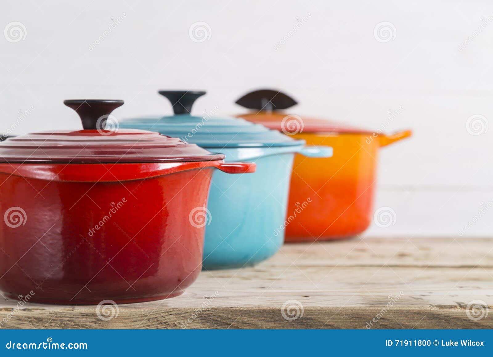 Cast Iron Saucepans and Pot Stock Photo Image of household, home