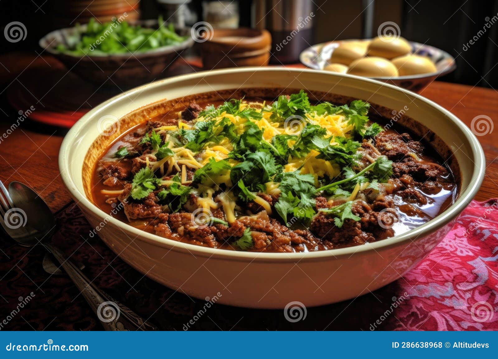 Cast Iron Skillet with Sizzling Chili Mixture Stock Illustration Illustration of cast, cuisine
