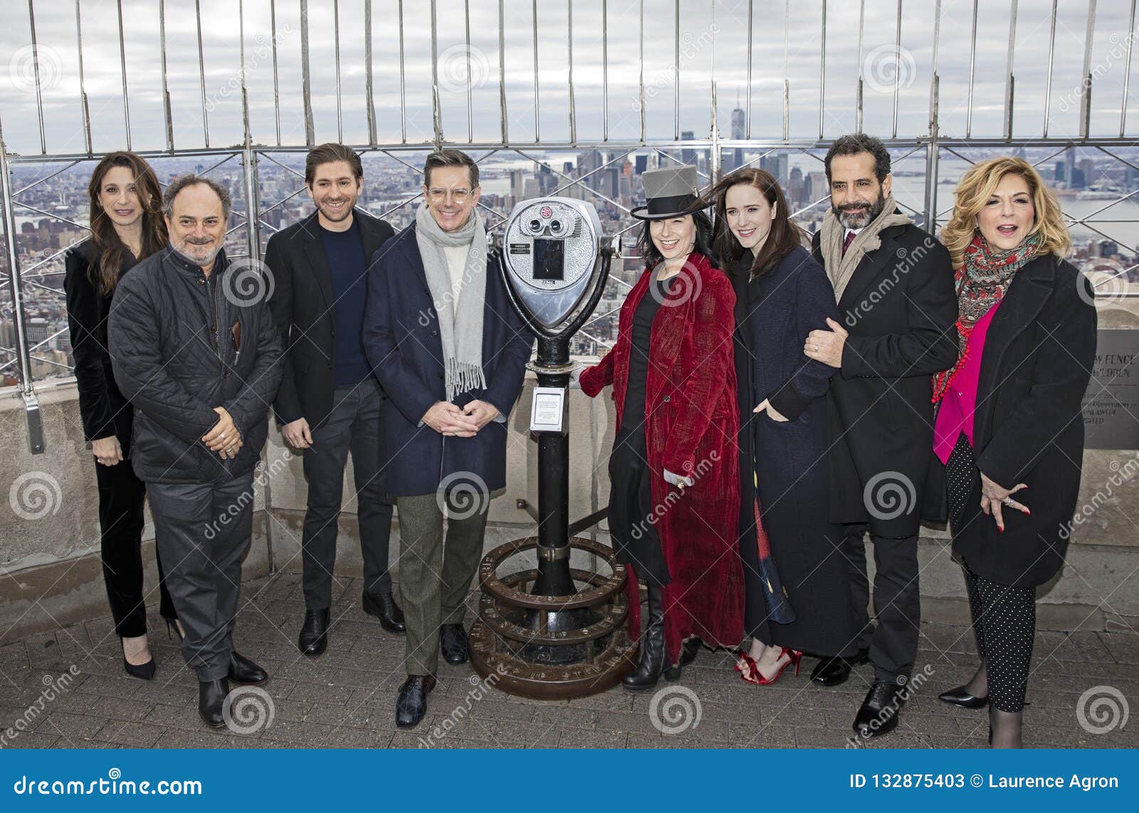 Cast of `the Marvelous Mrs. Maisel` at Empire State Building Editorial