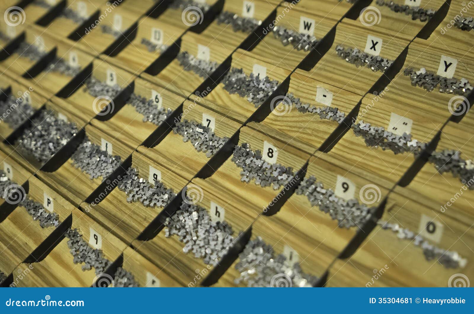 Cast metal type sorts stock image. Image of print, type 35304681