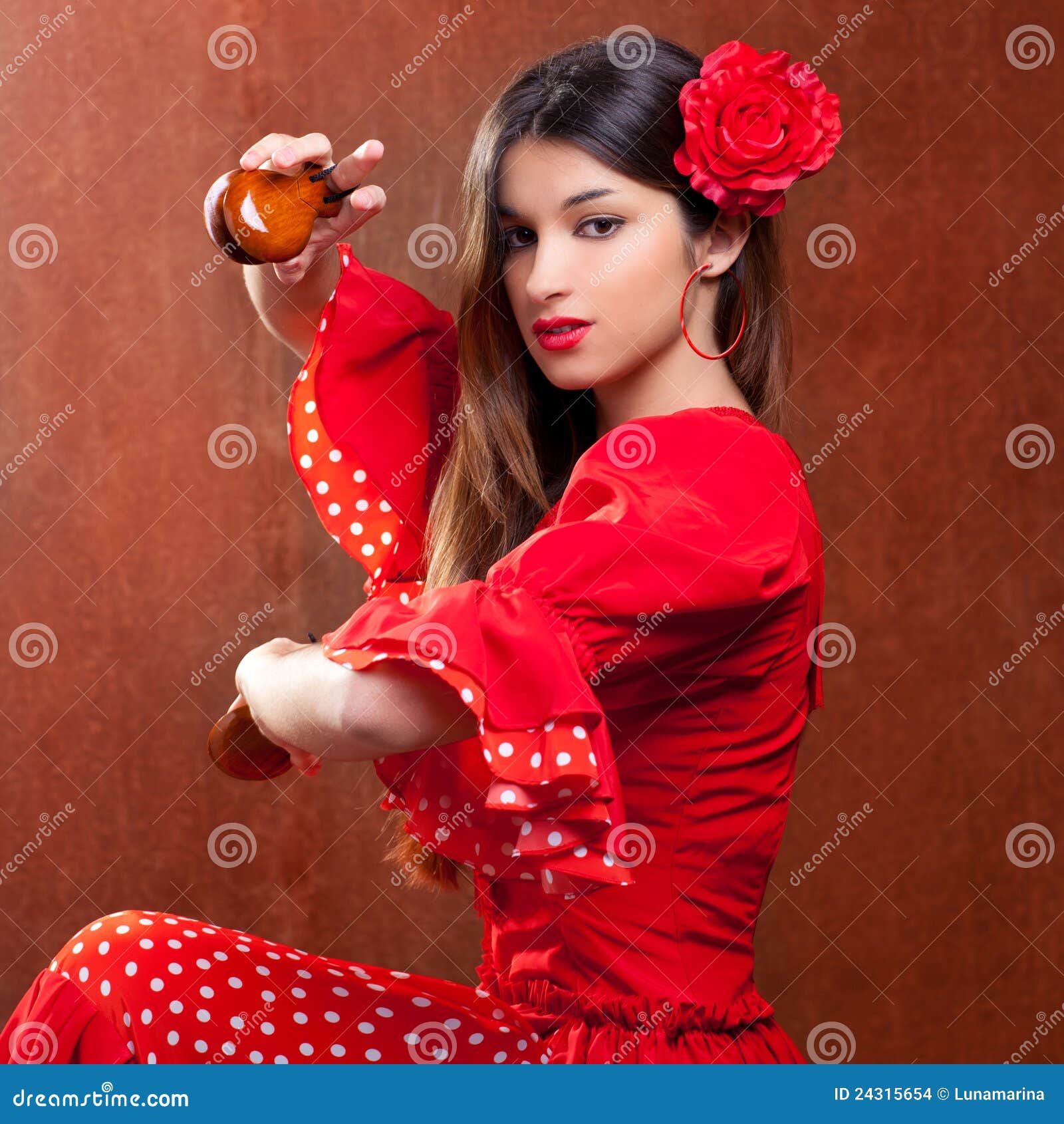 castanets gipsy flamenco dancer spain girl