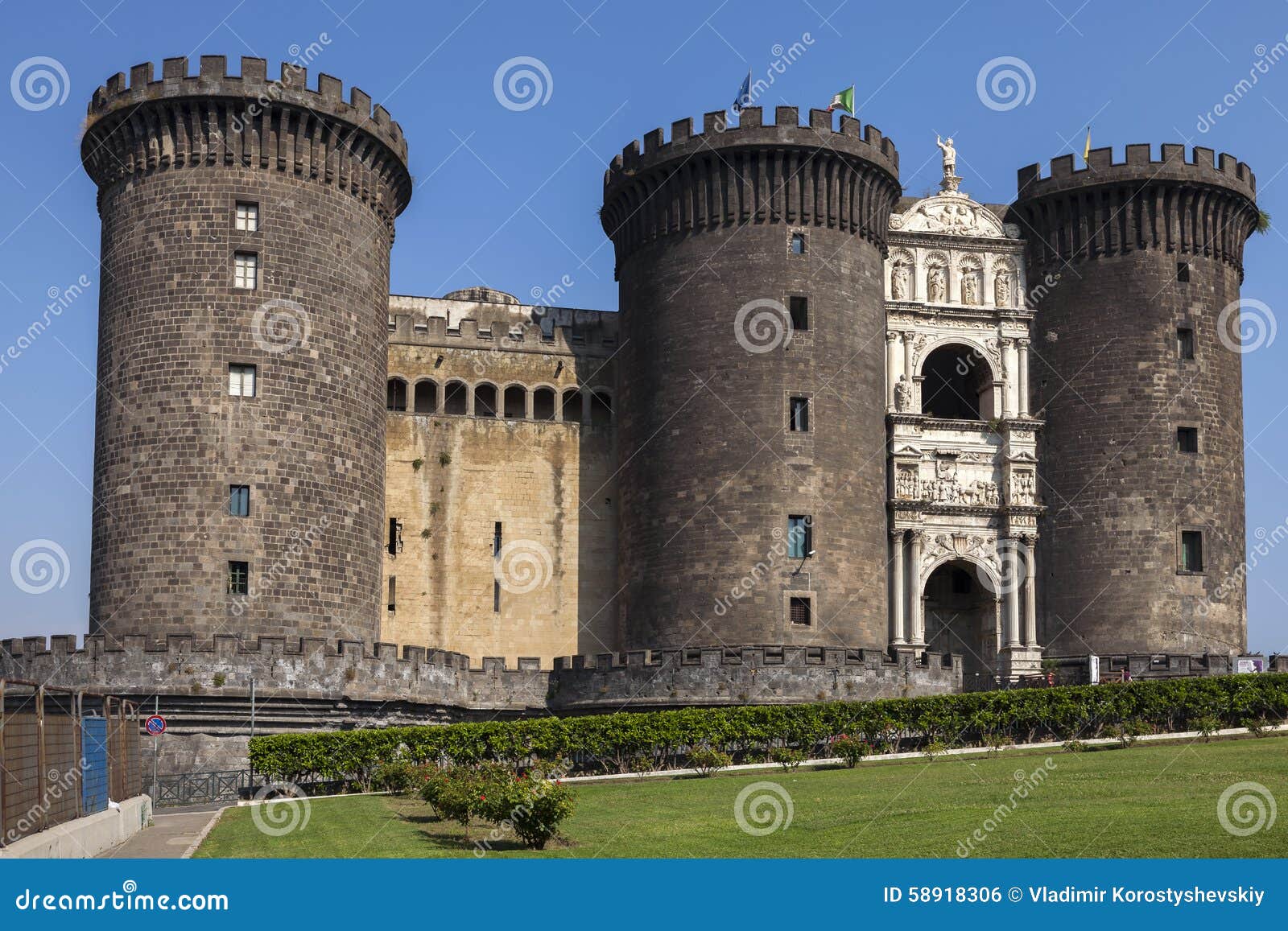 castel nuovo in naples, italy