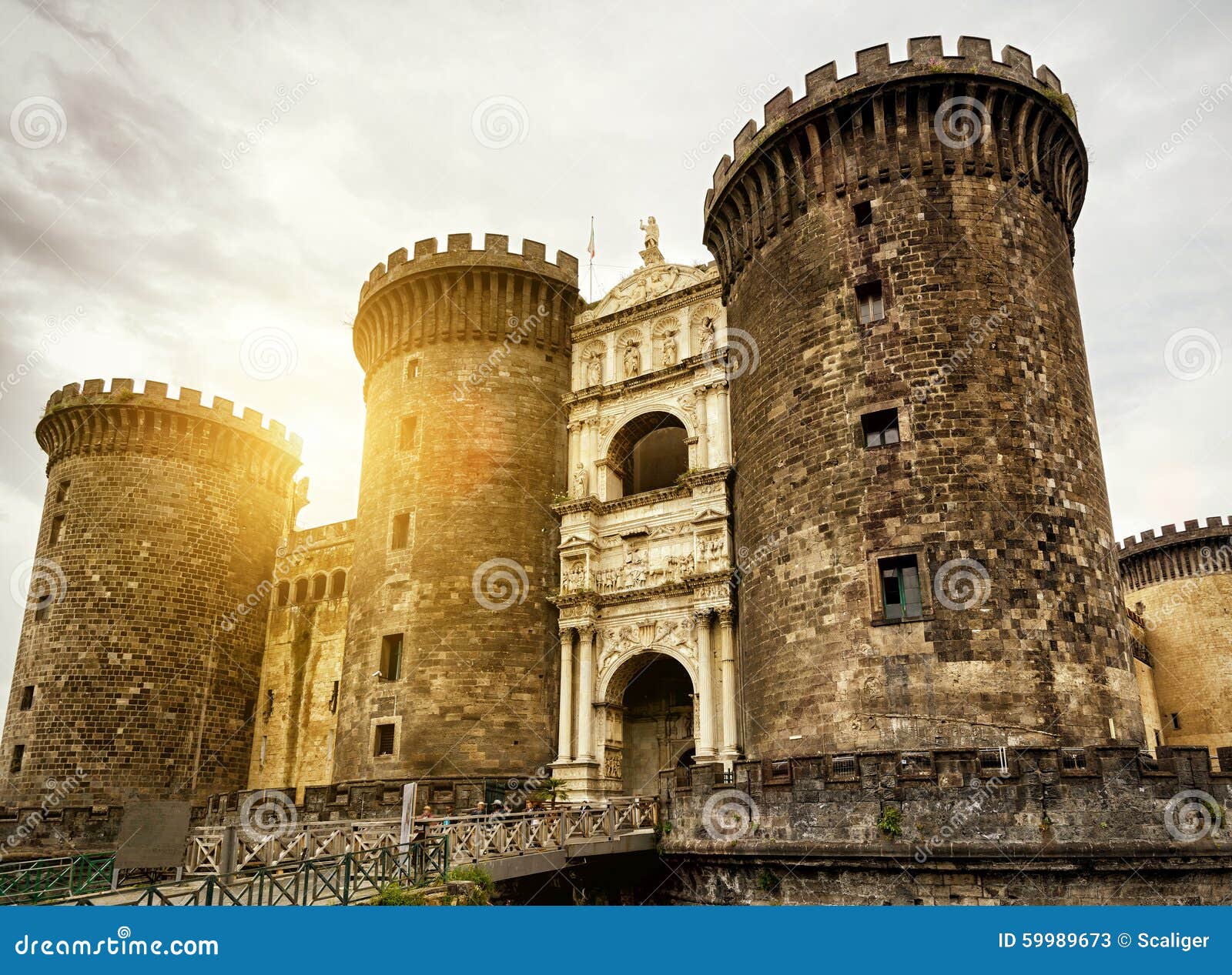 the castel nuovo in naples, italy