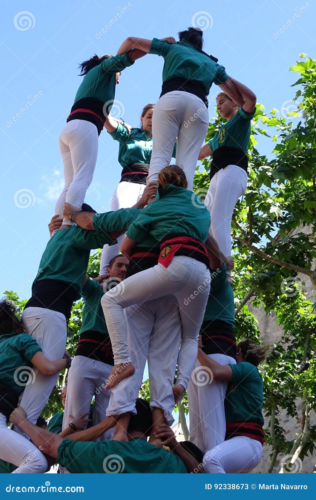 Castellers, Human Tower from Catalonia, Spain Editorial Stock Photo ...