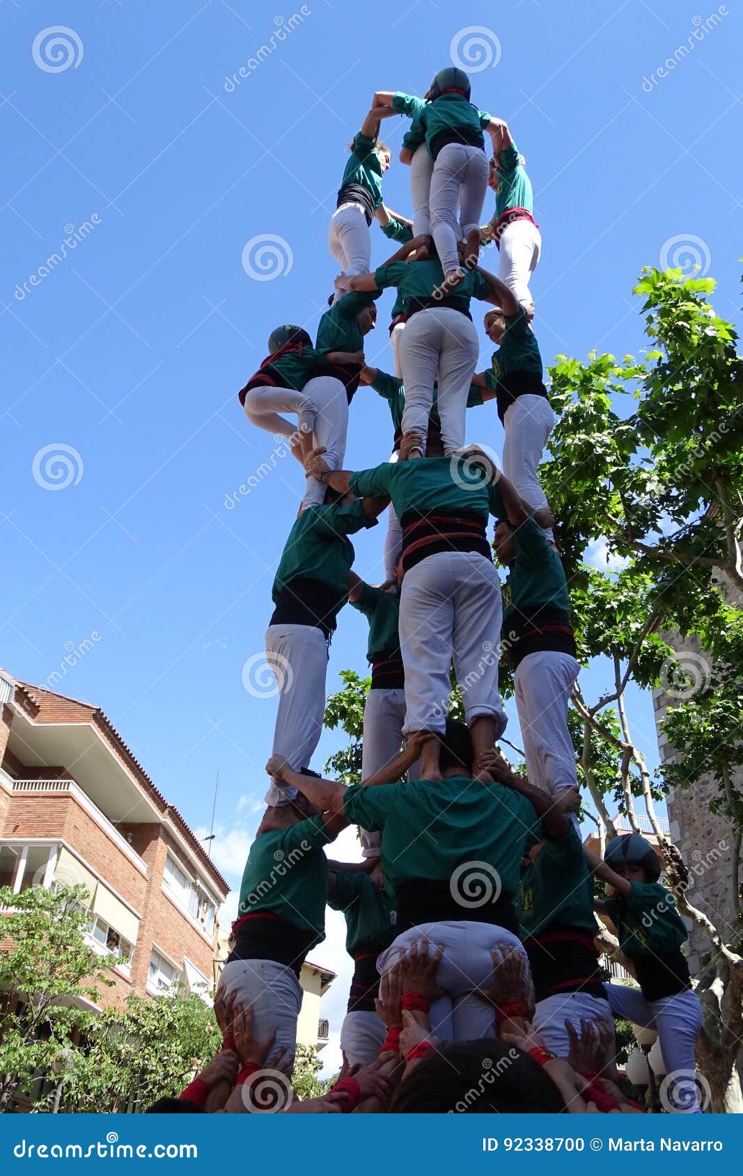 Castellers, Human Tower from Catalonia, Spain Editorial Image - Image ...