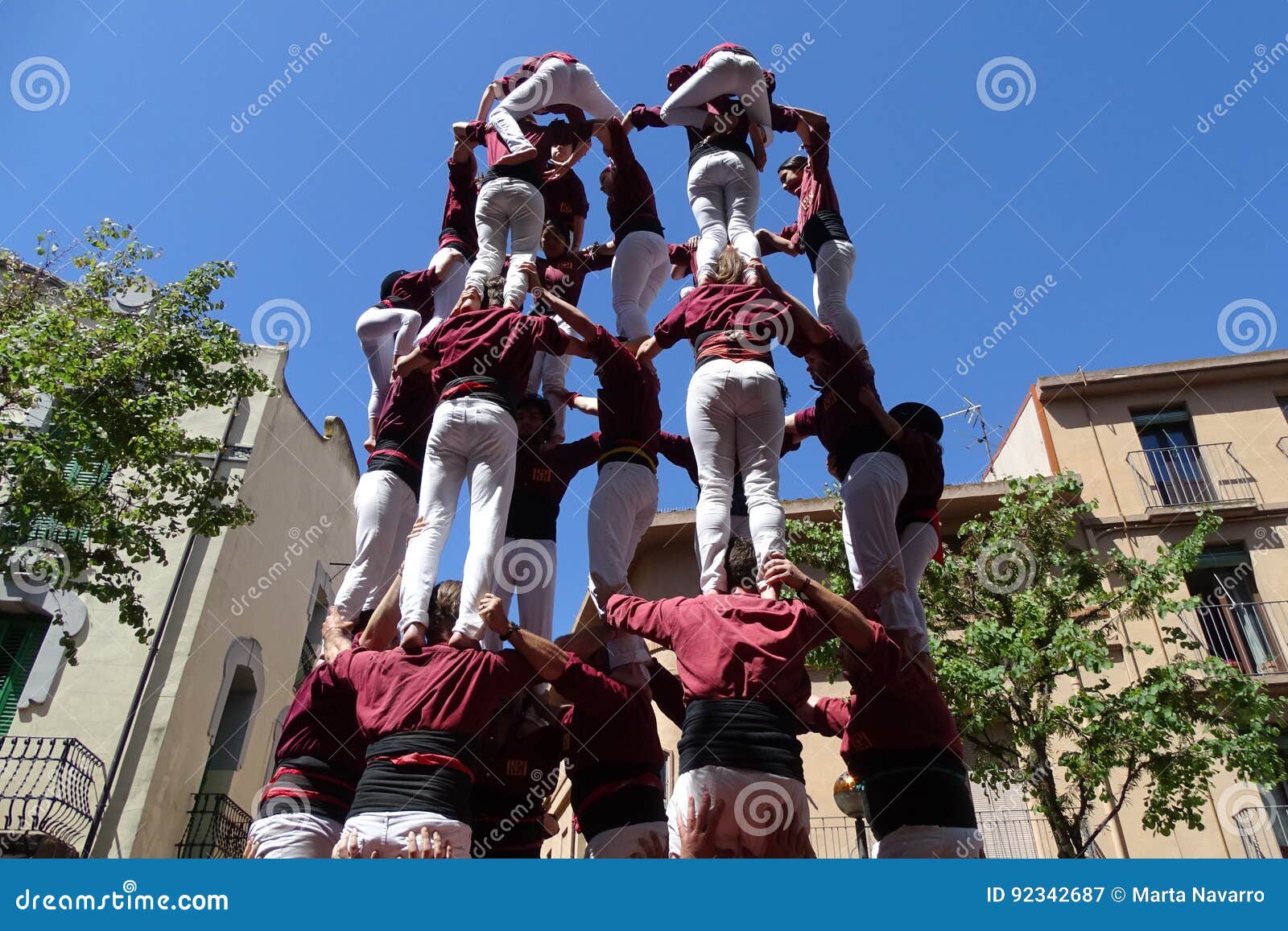 Castellers, Human Tower from Catalonia, Spain Editorial Photography ...