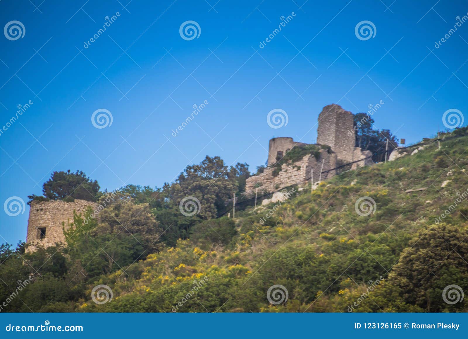 castello barbarossa on the island of capri, italy