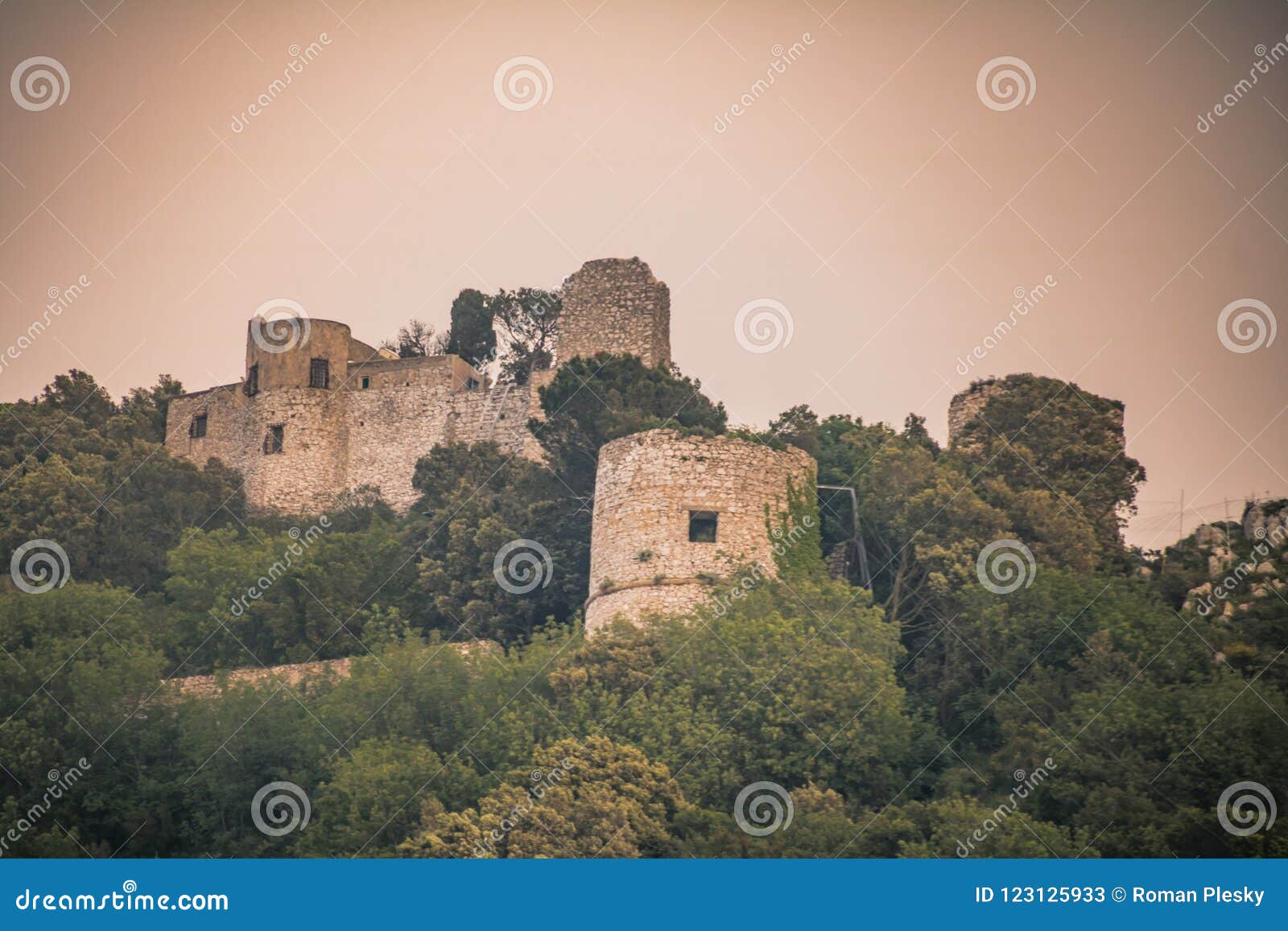 castello barbarossa on the island of capri, italy