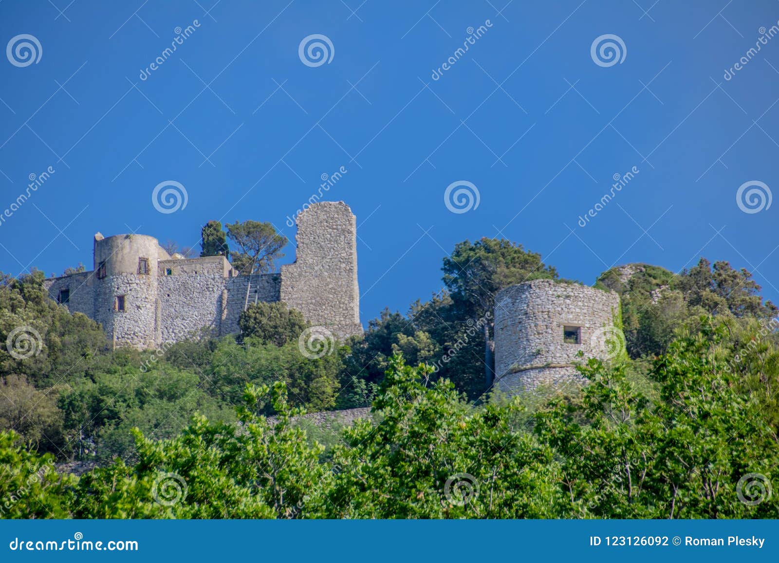 castello barbarossa on the island of capri, italy