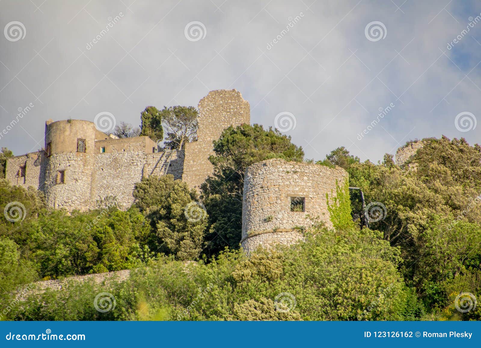 castello barbarossa on the island of capri, italy