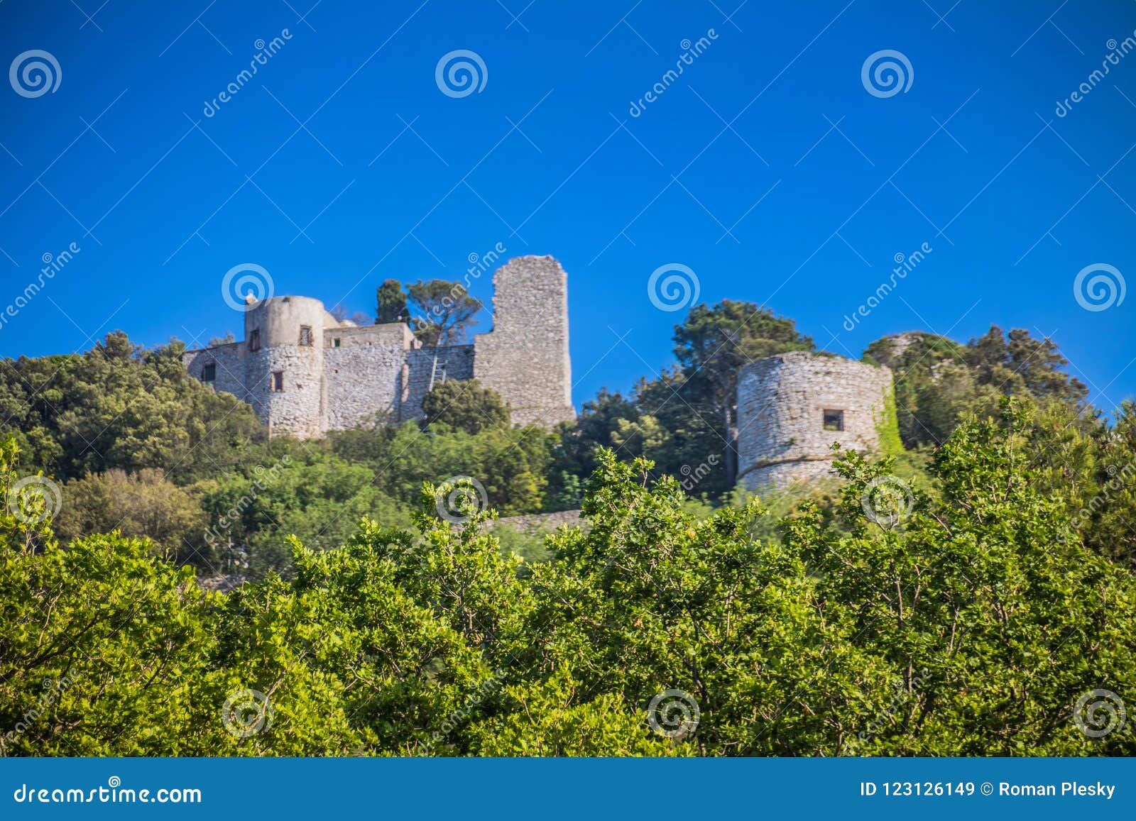 castello barbarossa on the island of capri, italy