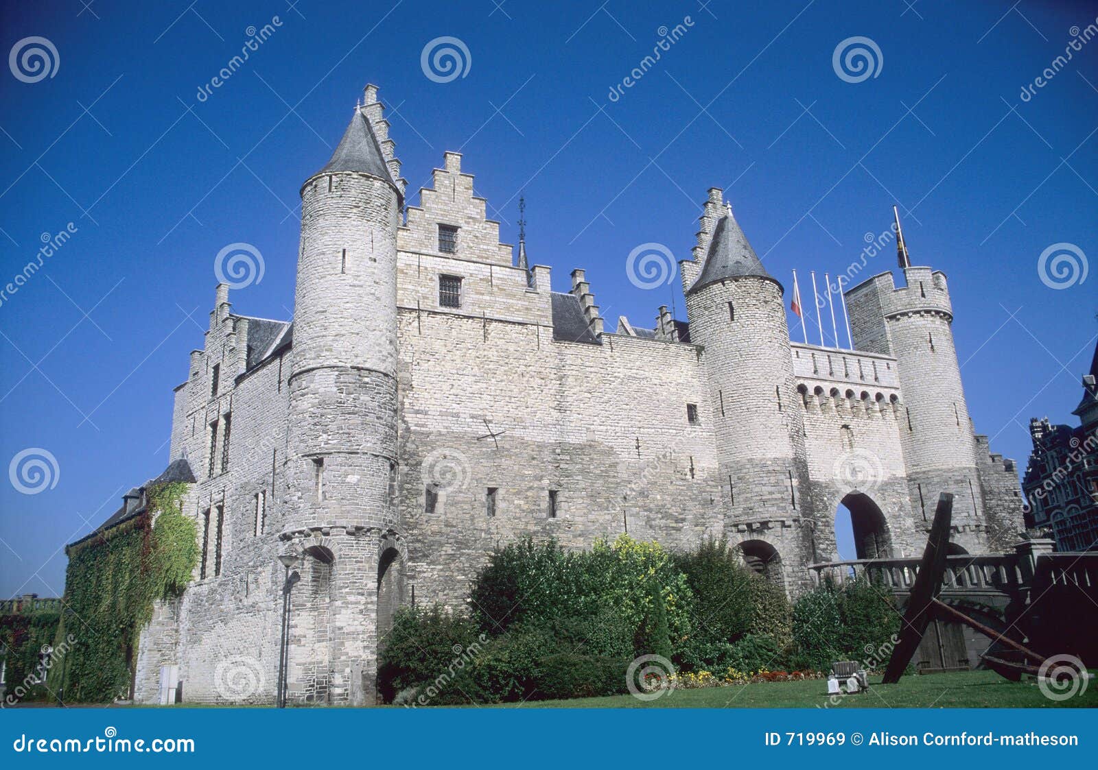 Castello di Anversa immagine stock. Immagine di torretta - 719969