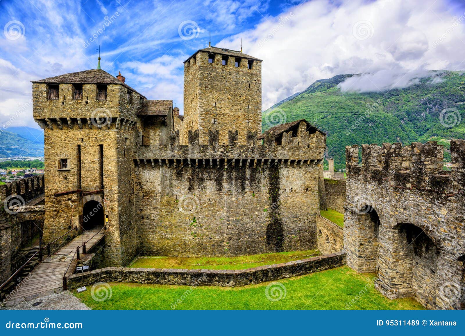 castello di montebello castle, bellinzona, switzerland