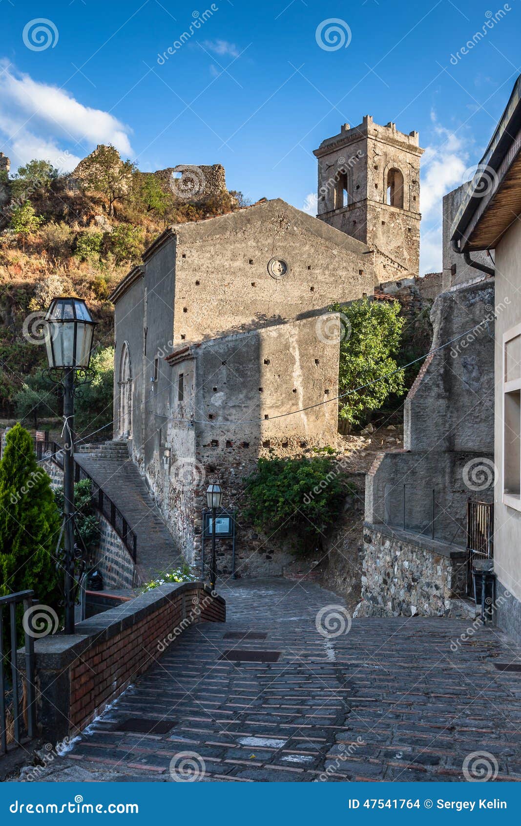 castello normanno in forza d'agro. sicily