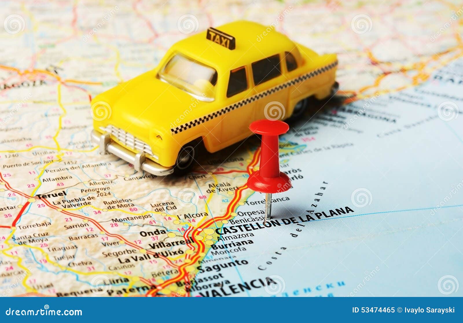 castellon de la plana map taxi car