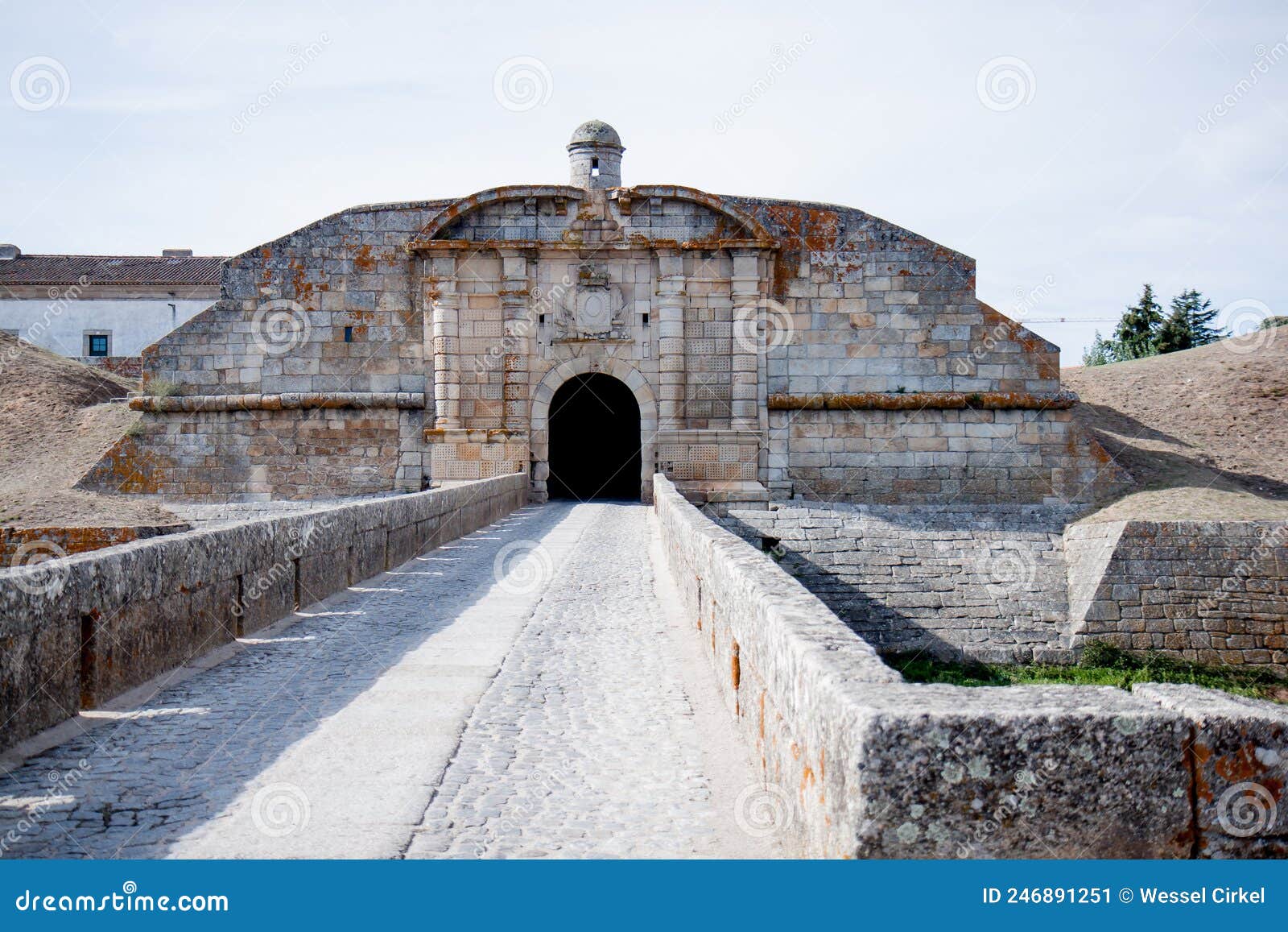 sao francisco da cruz double gates in almeida, portugal