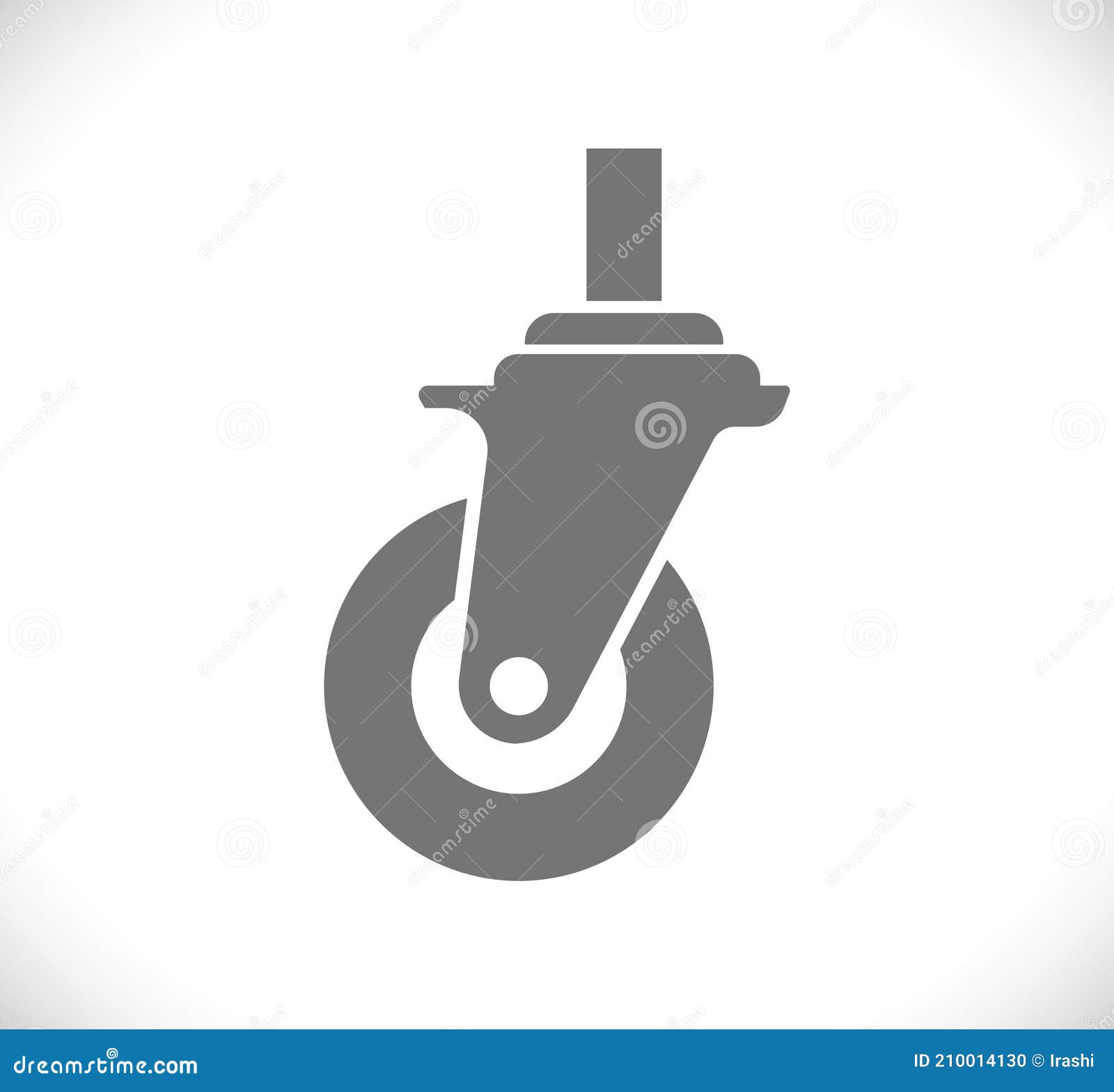 Caster wheel icon stock vector. Illustration of line 210014130