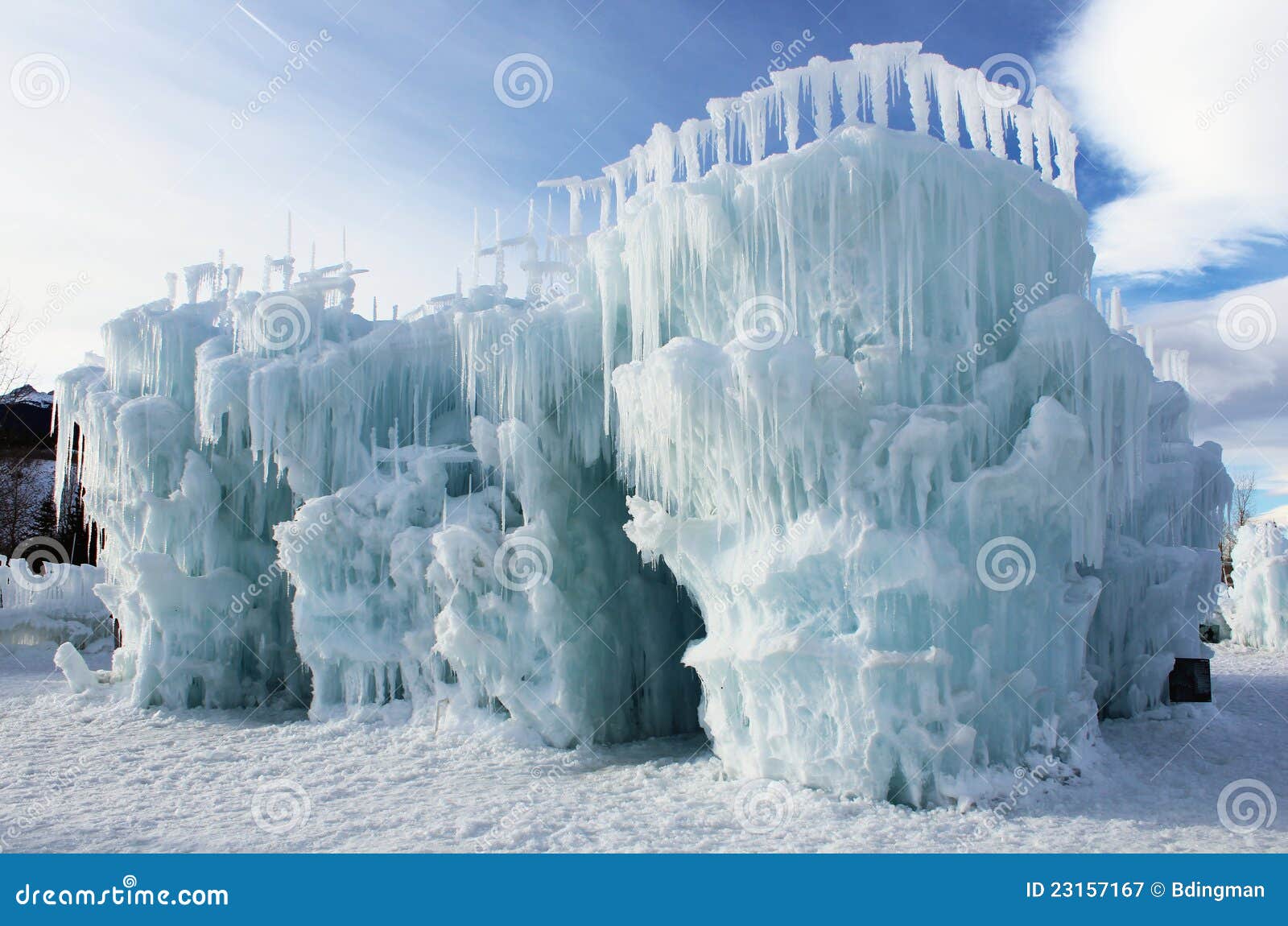 Castillos Del Hielo De Silverthorne Imagen de archivo Imagen de