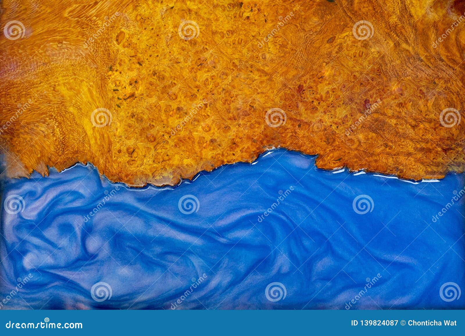 casting epoxy resin stabilizing burl wood real abstract art background