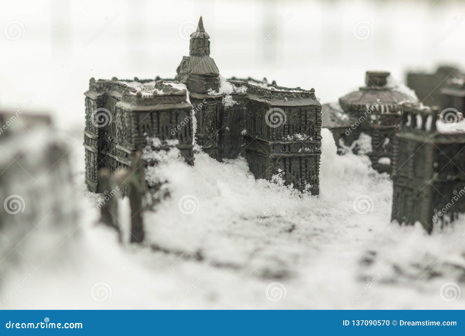 Castle brass miniature stock photo. Image of building 137090570