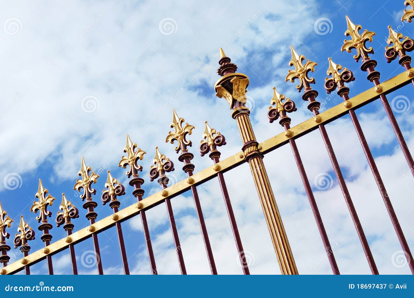 Castle Decorative Grille Fence Stock Image - Image of cloud, austria ...