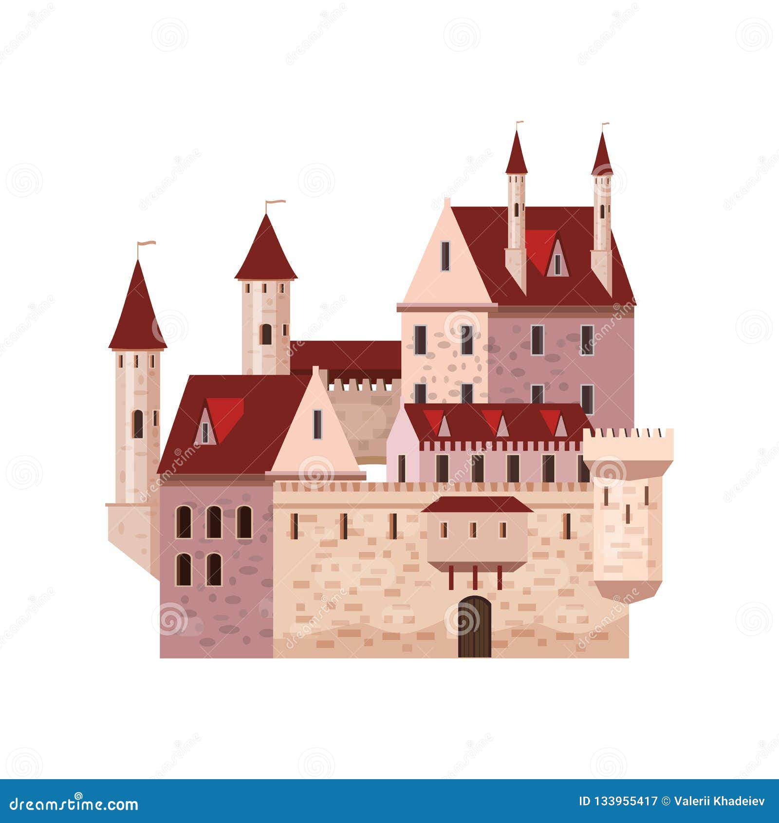 Premium Vector  Set of medieval castles fortresses and towers