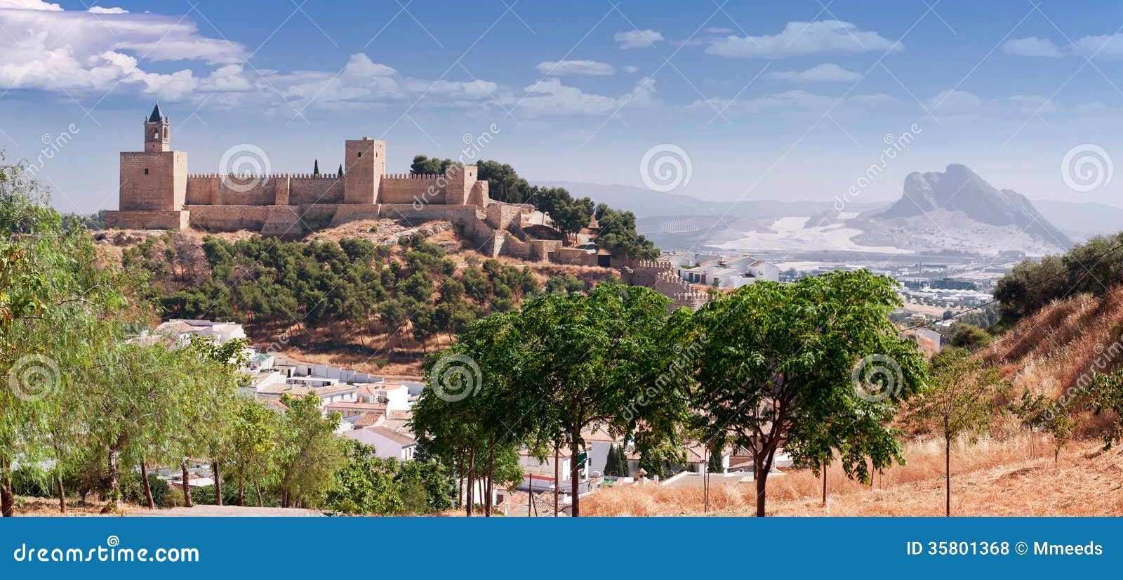castle fortress real colegiata de santa maria la mayor, antequera, malaga province, andalucia, spain