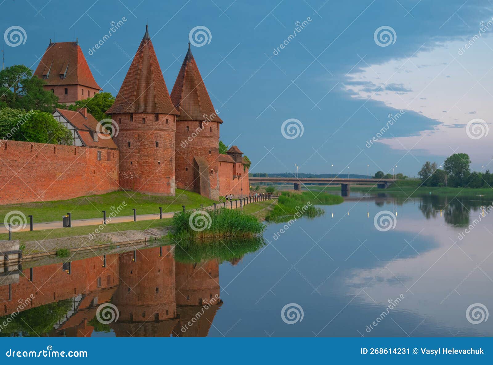 castle fragment of the teutonic knights order in malbork, poland