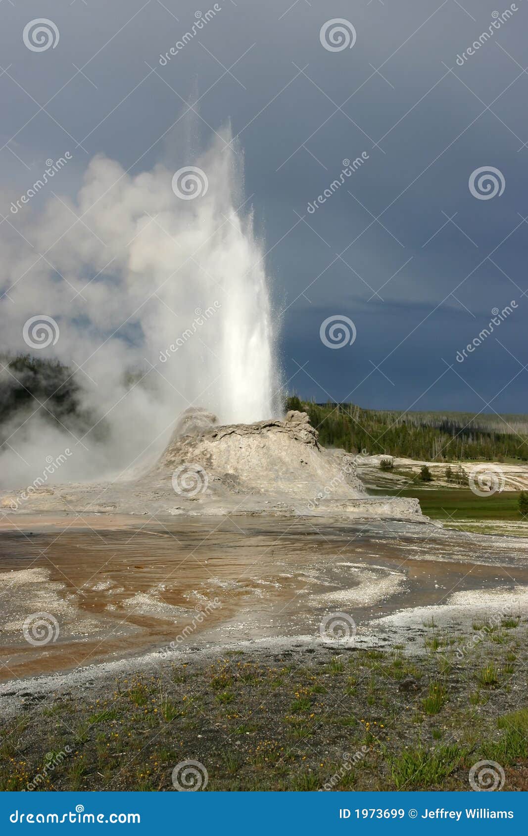 castle geyser erupting