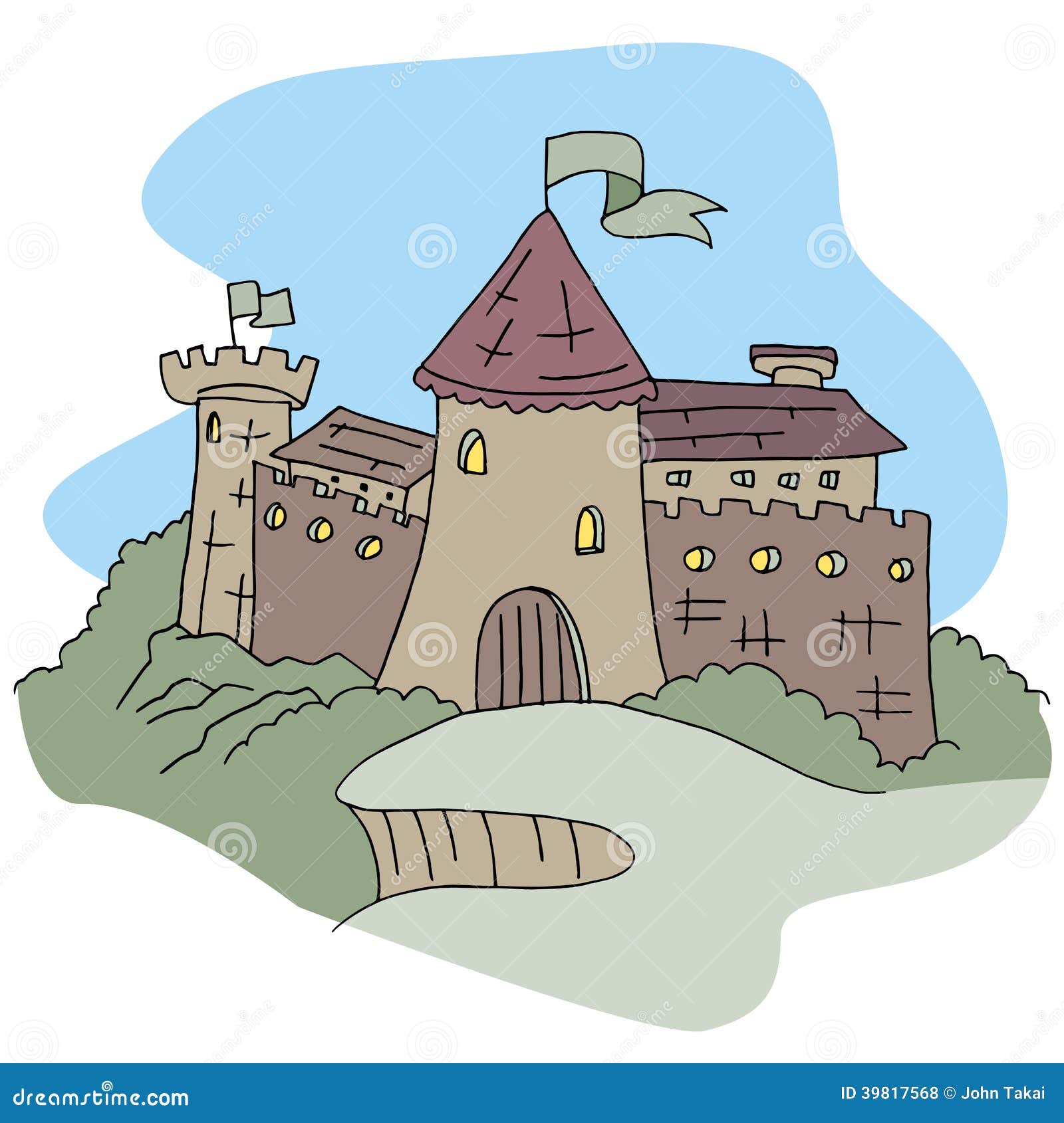 Castle stock vector. Illustration of town, fort, property - 39817568