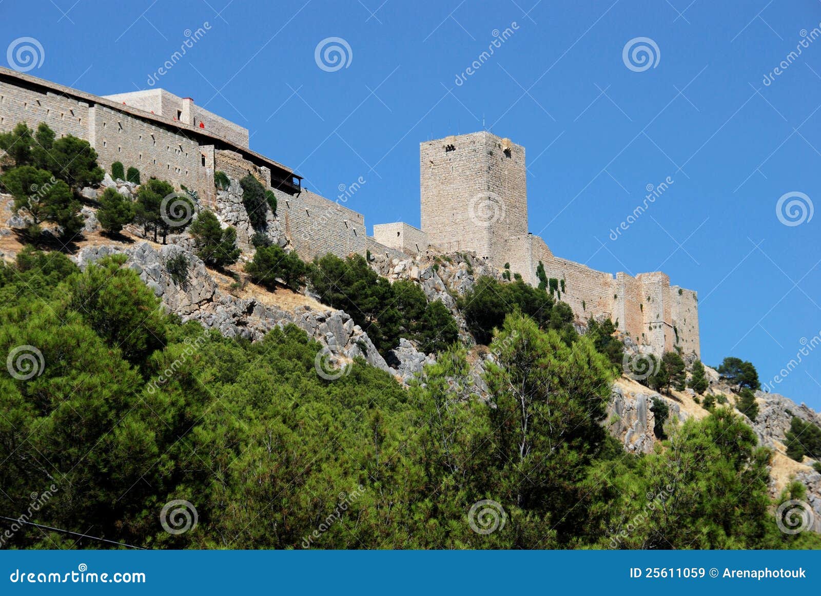 Castle, Jaen, Spain. stock image. Image of city, santa 25611059