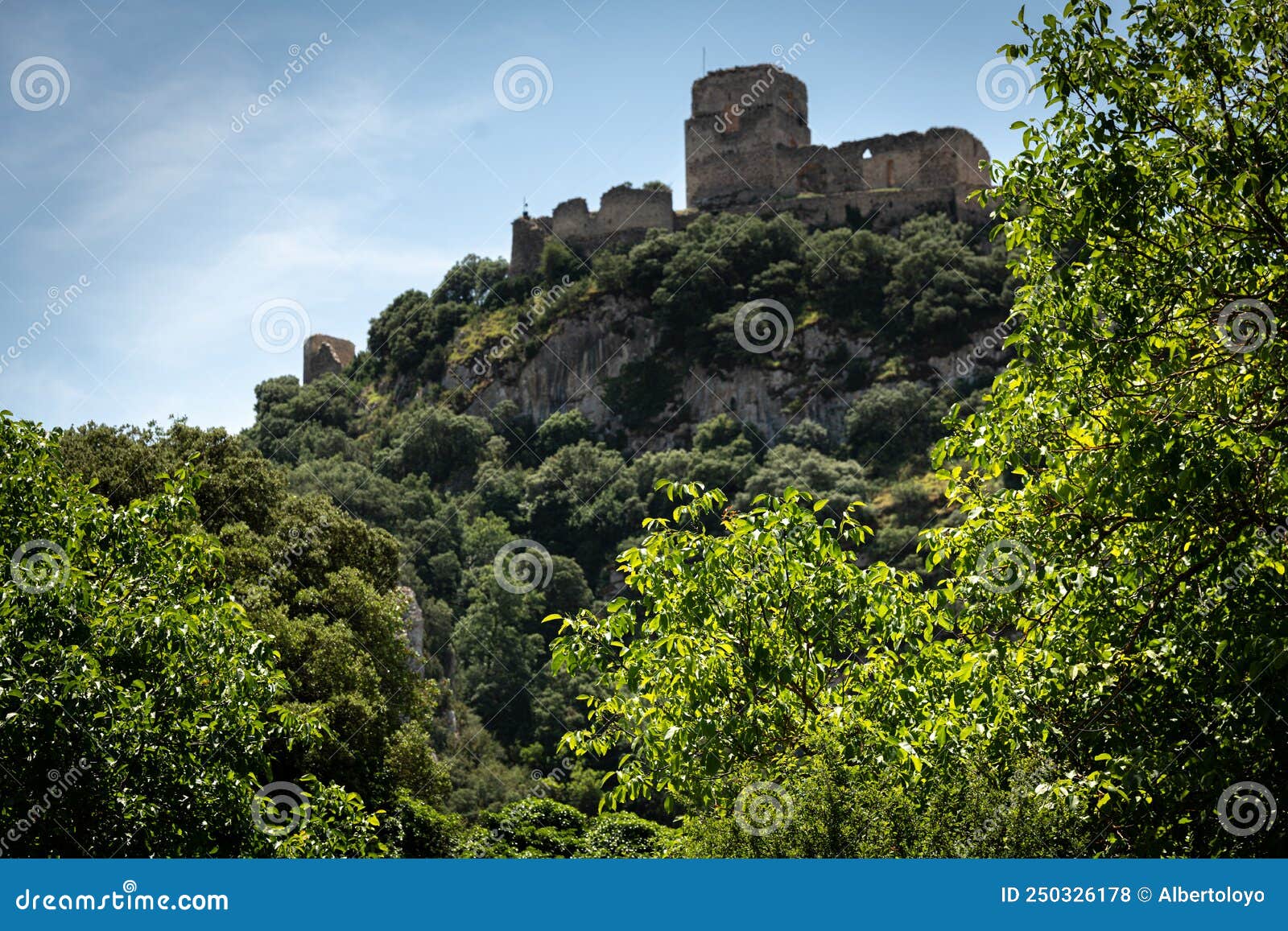 castle of lanos in ocio village, alava, spain