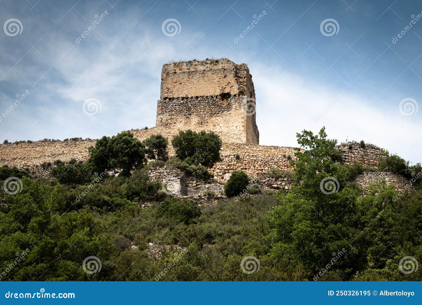 castle of lanos in ocio village, alava, spain