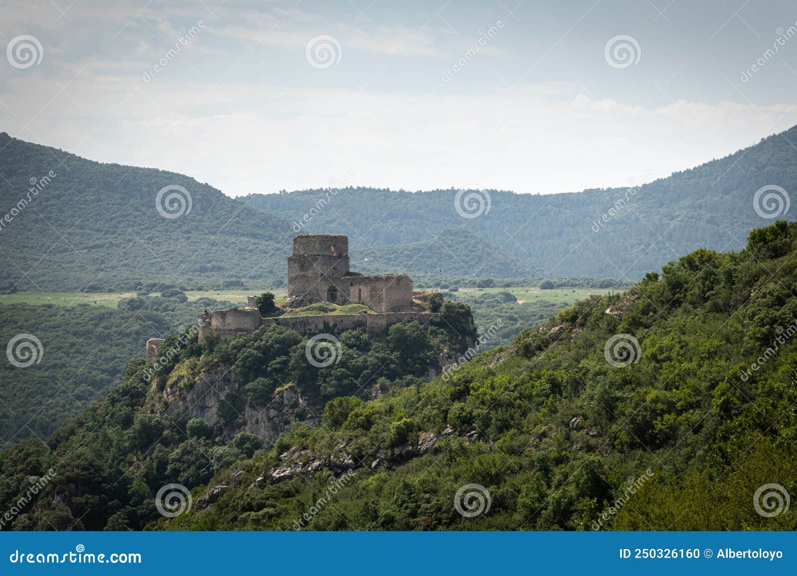 castle of lanos in ocio village, alava, spain