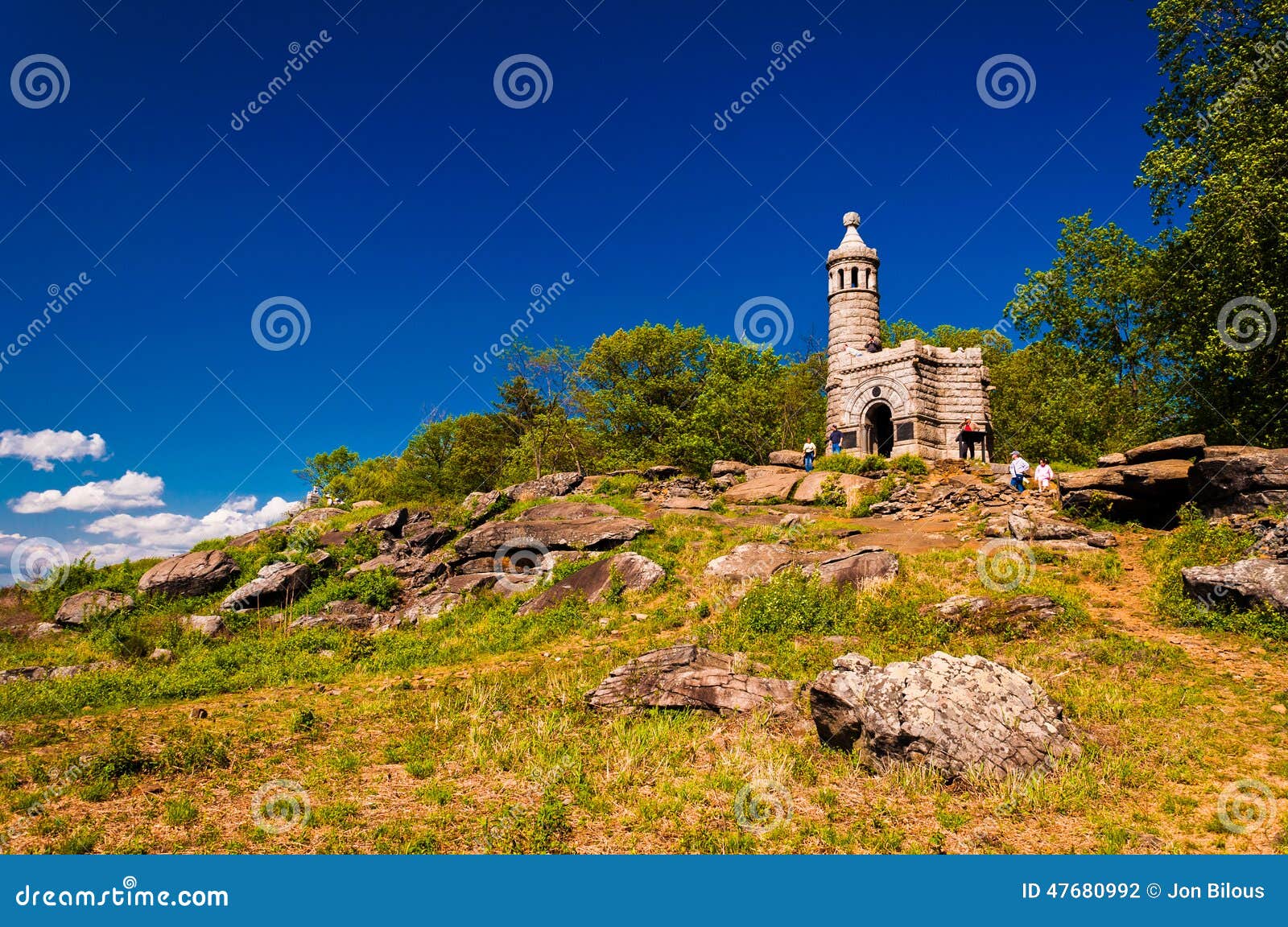 Castle on Little Round Top, in Gettysburg, Pennsylvania. Editorial