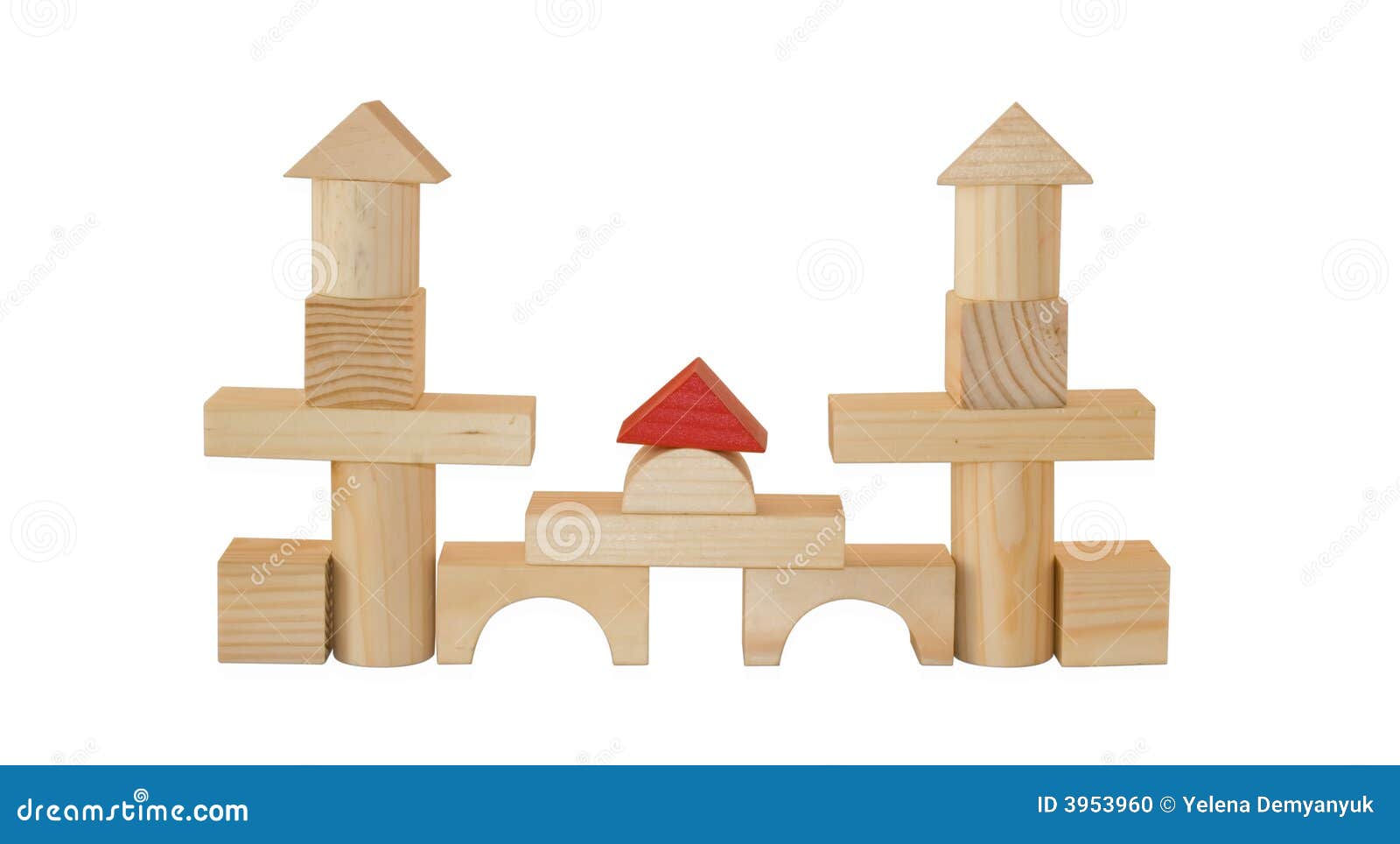 Castle Made By Wooden Blocks Stock Photo - Image of ...
