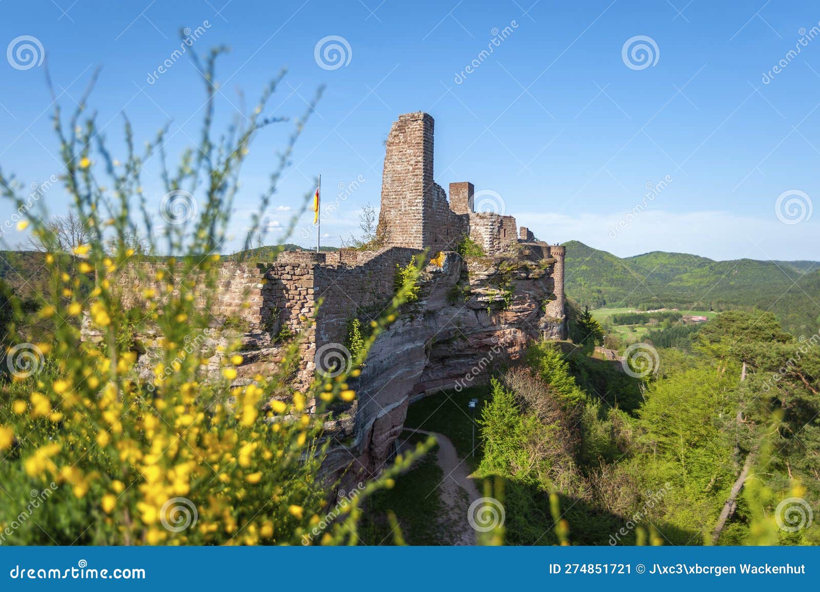 castle massif altdahn near dahn. region palatinate in the federal state of rhineland-palatinate in germany