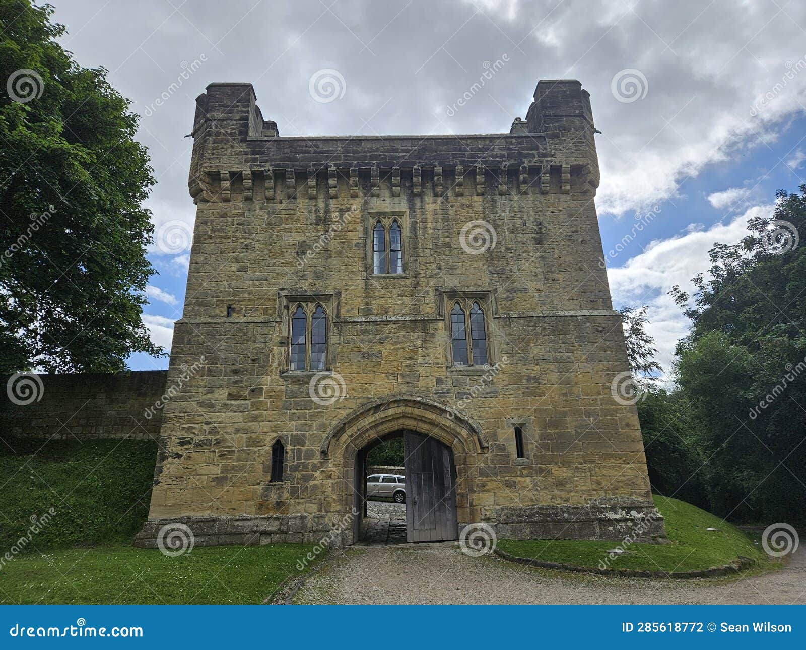 Castle in Morpeth. stock photo. Image of castle, history 285618772