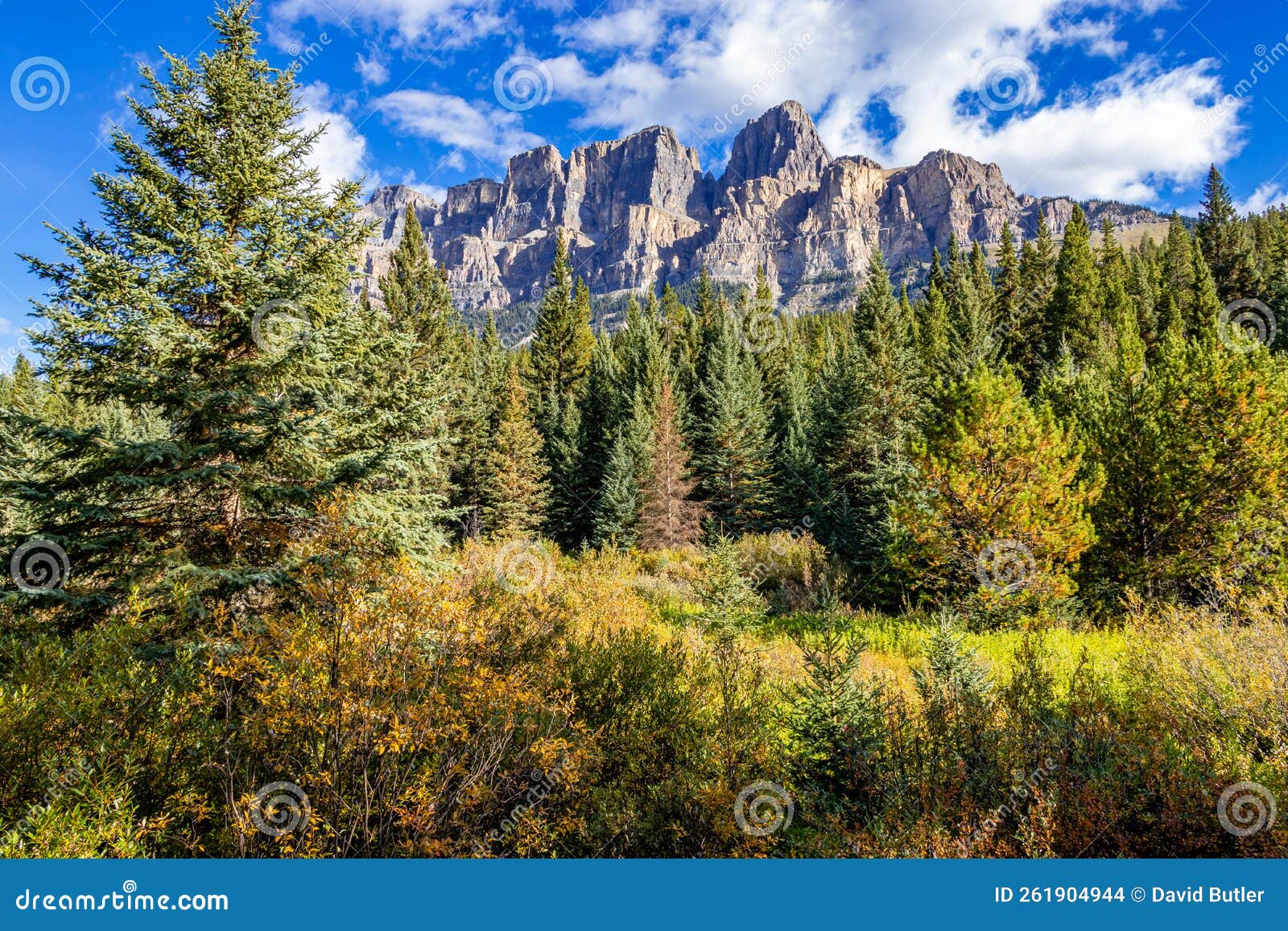 Castle Mountain from Castle Cliffs Banff National Park Alberta Canada