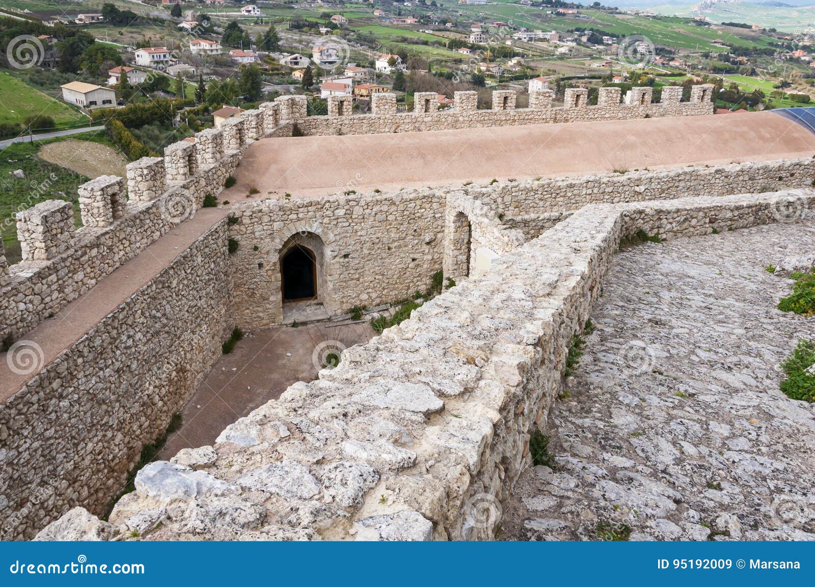 The castle of Mussomeli stock image. Image of sicilia 95192009