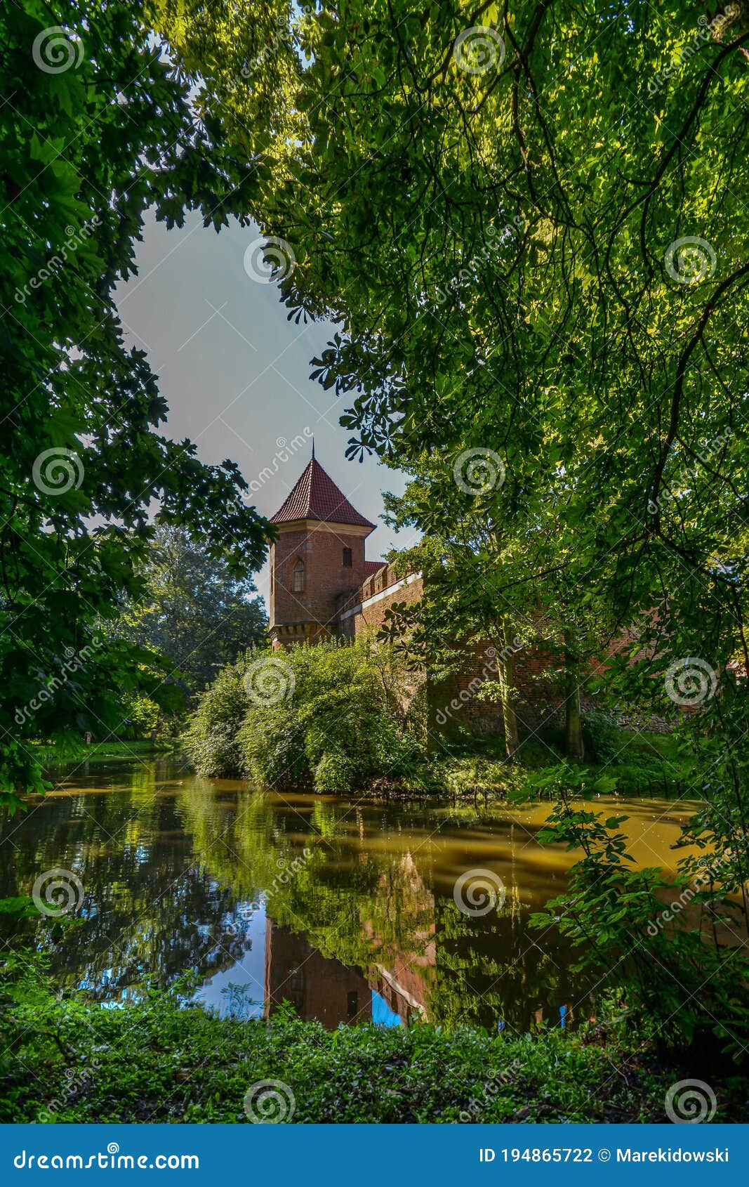 castle in oporow in central poland.