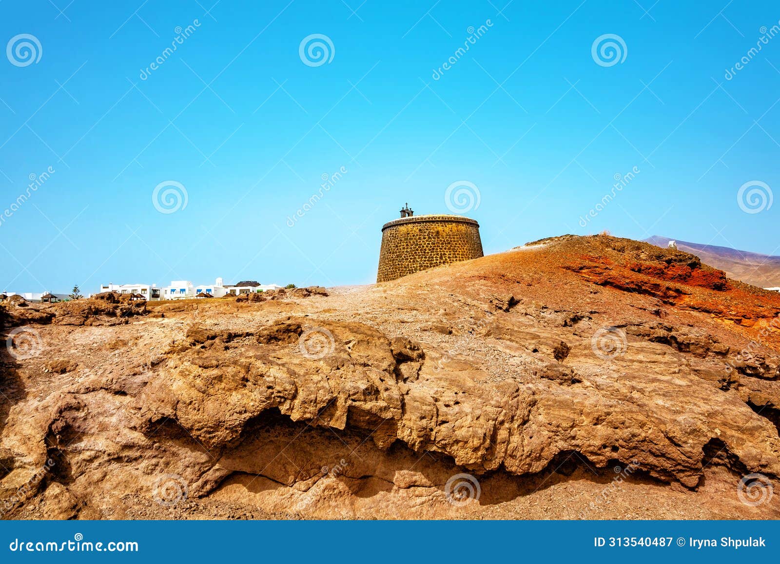 castle of san marcial de rubicon de femes, island lanzarote, canary islands, spain, europe