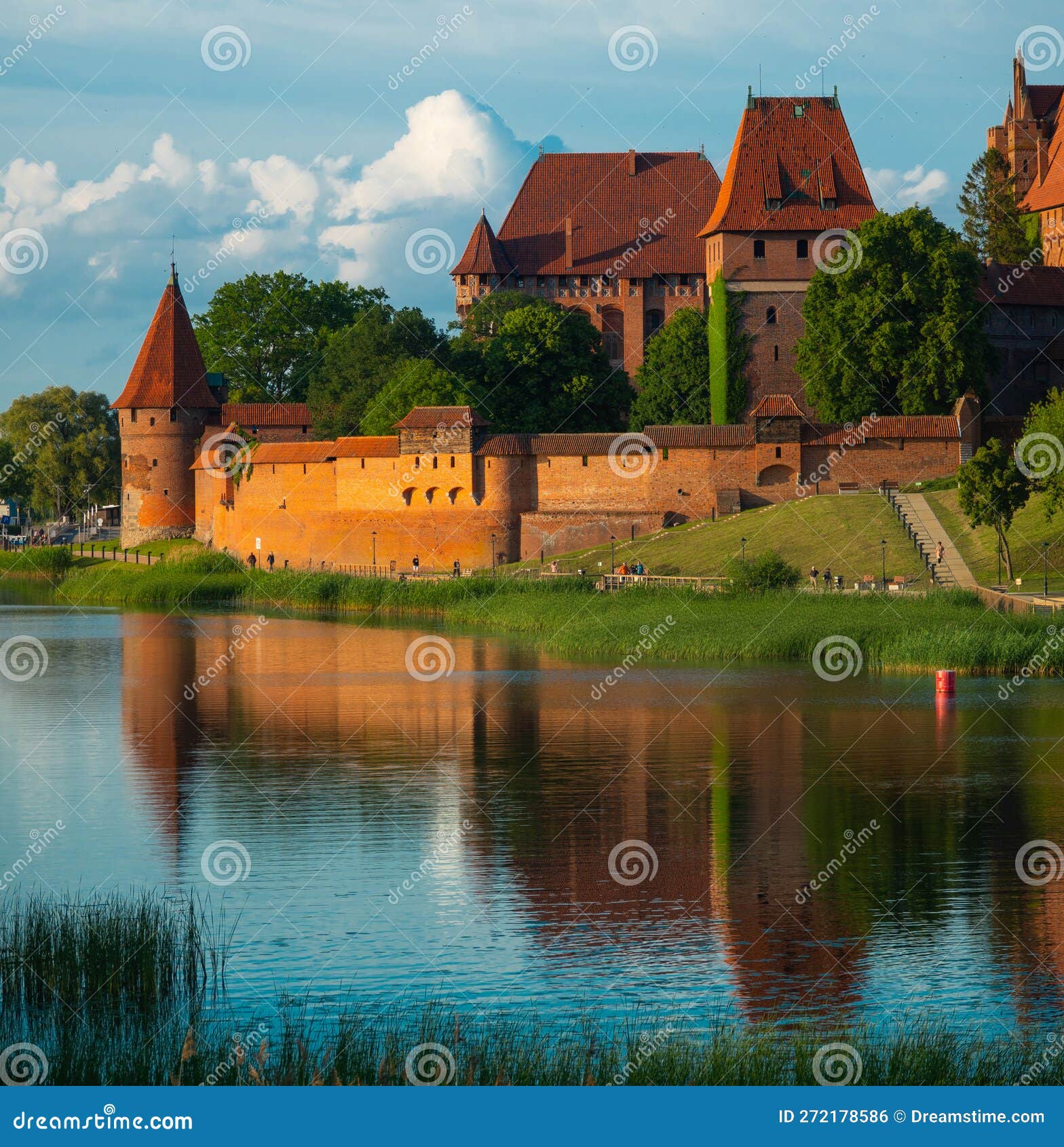 castle of the teutonic knights order in malbork, poland, is the largest castle in the world. malbork poland