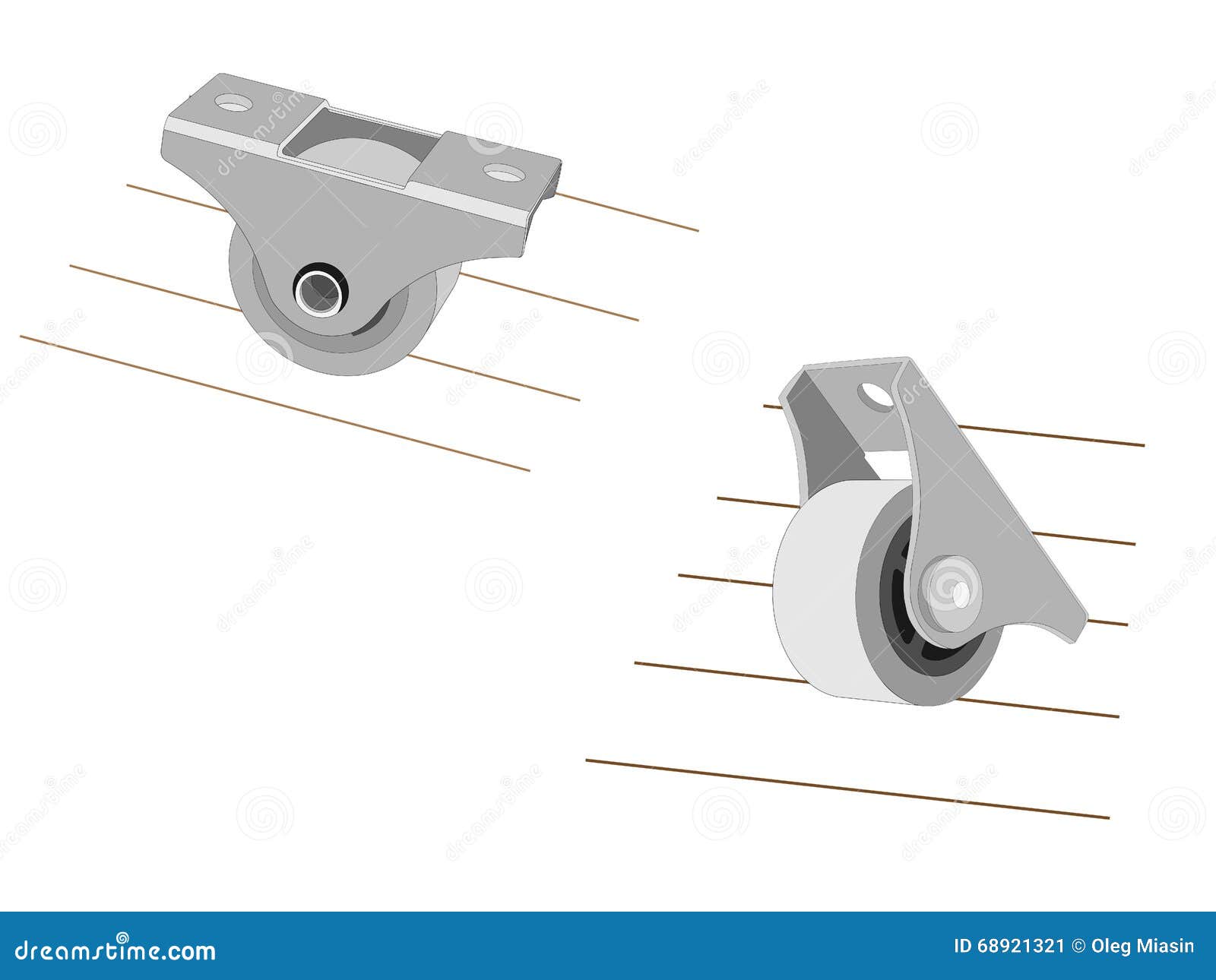 Castors for furniture stock vector. Illustration of gray - 68921321